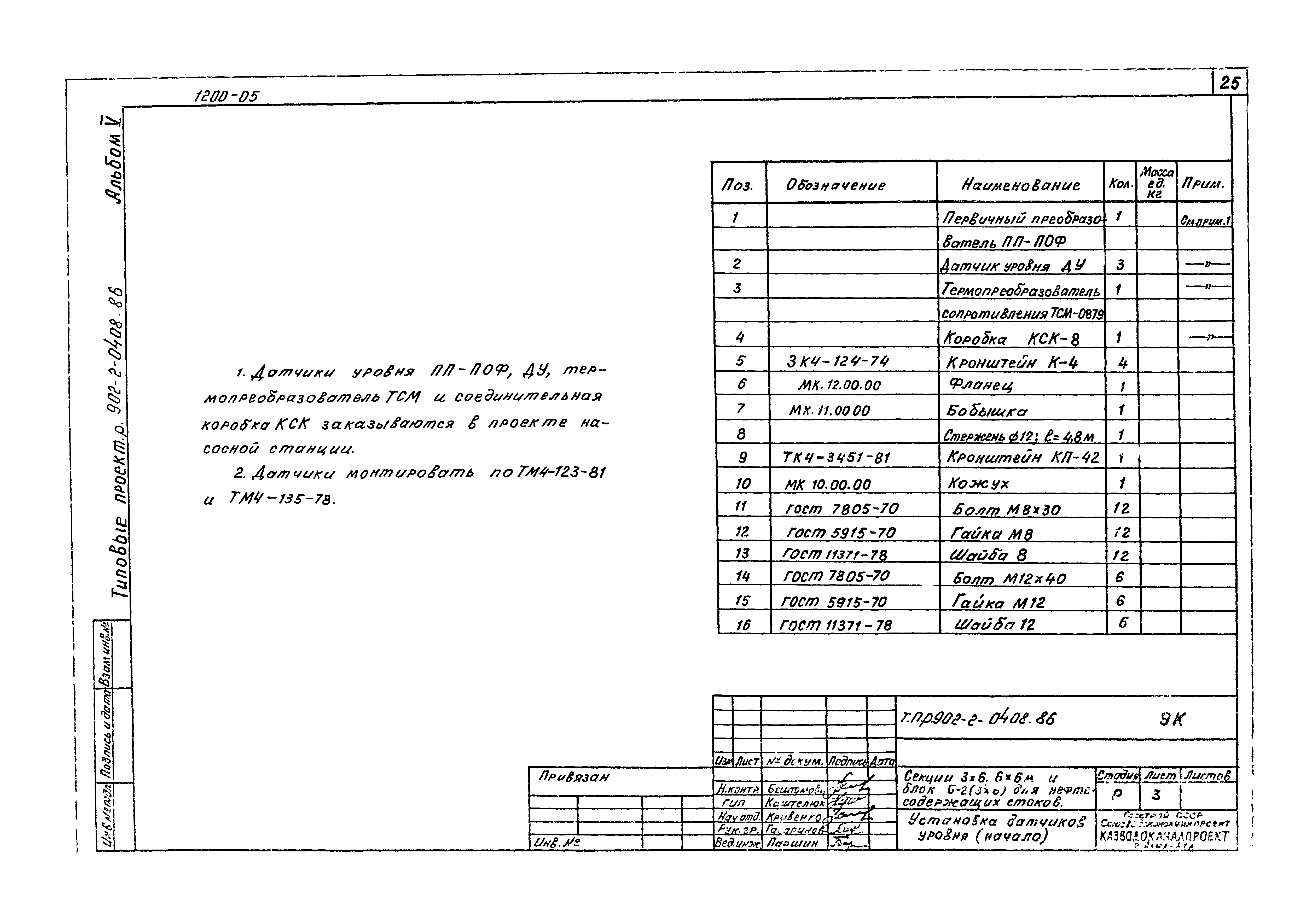 Типовые проектные решения 902-2-0408.86