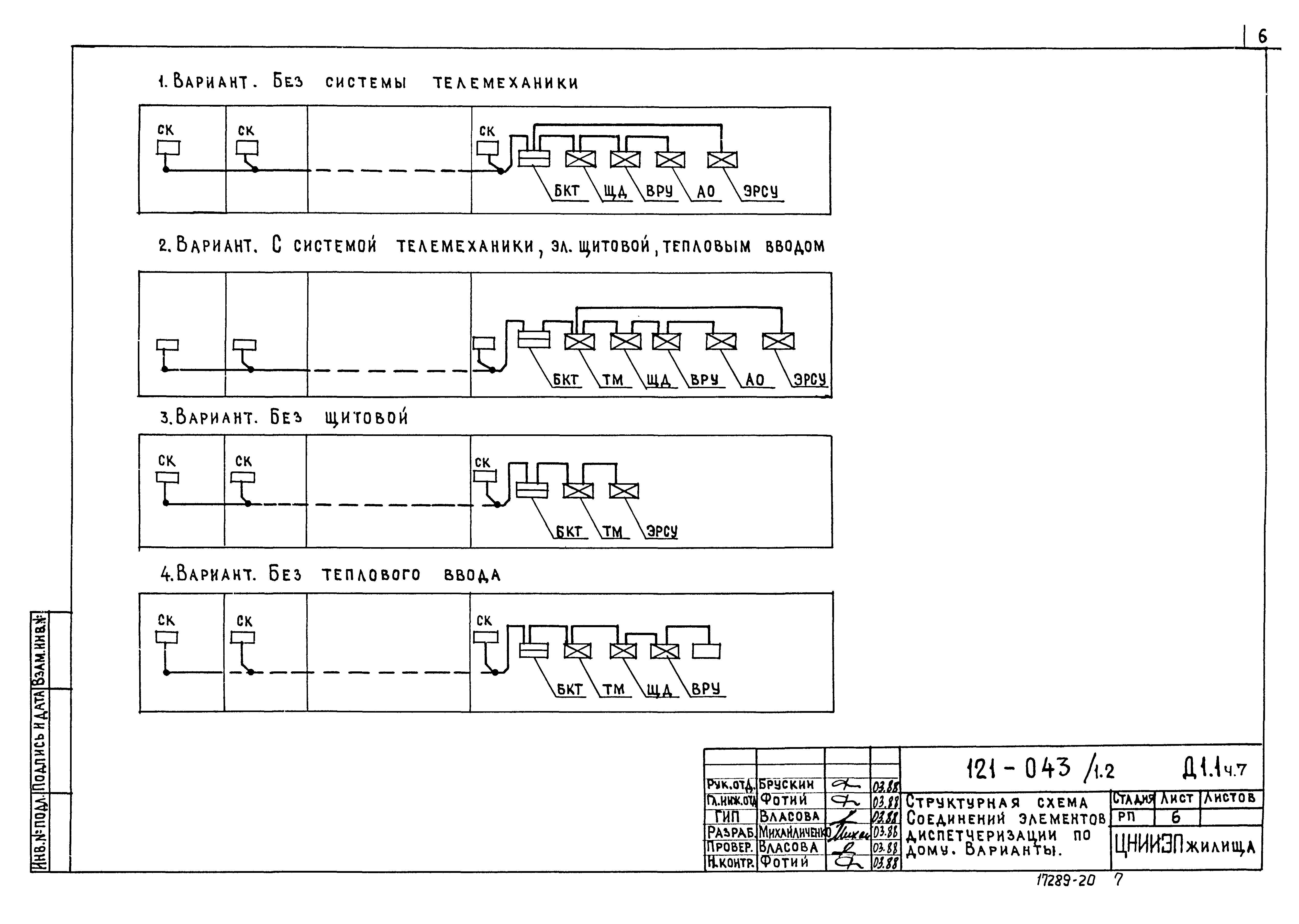 Типовой проект 121-043/1.2