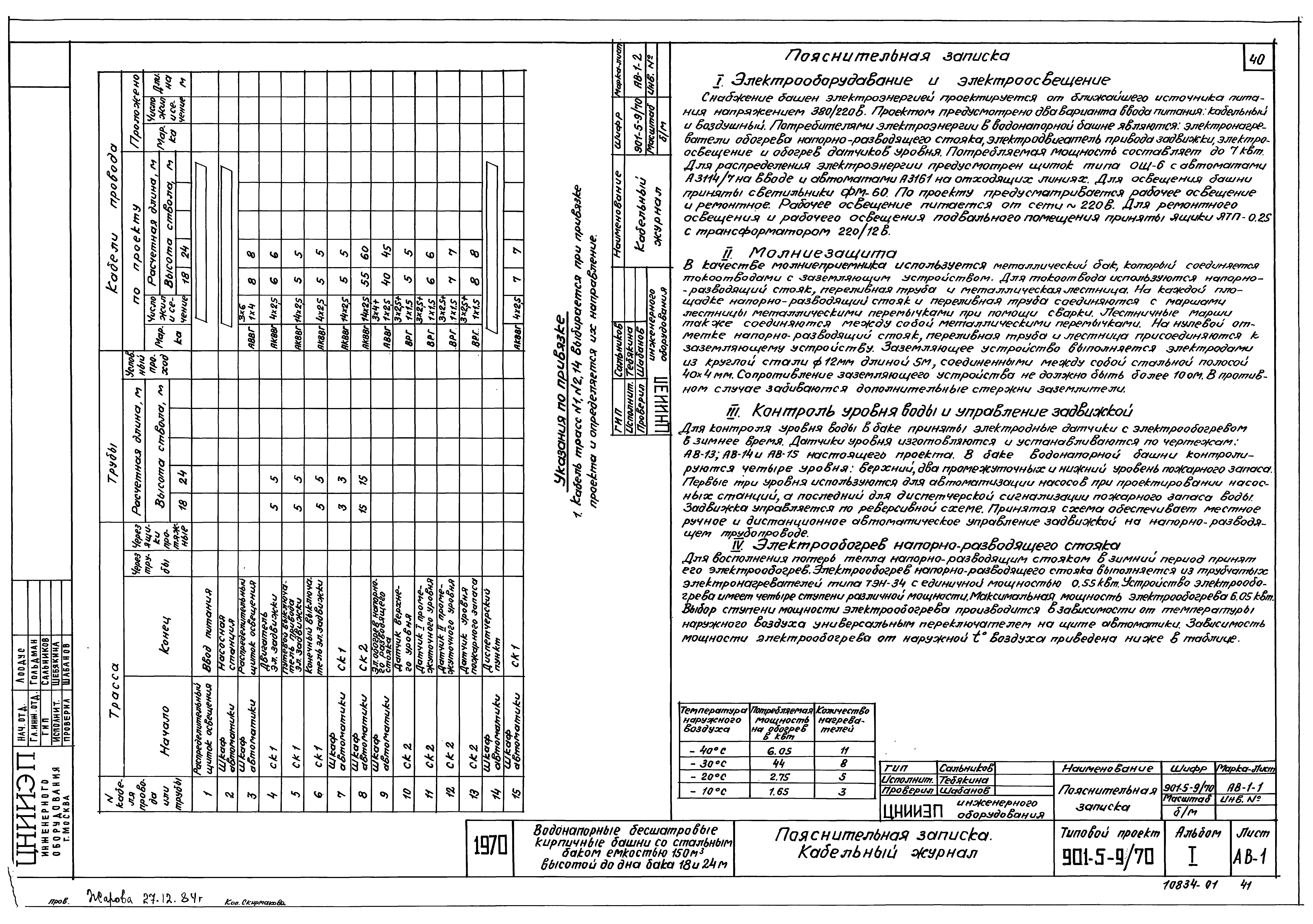 Скачать Типовой проект 901-5-9/70 Альбом I. Архитектурно-строительная,  технологическая, электротехническая части и автоматика