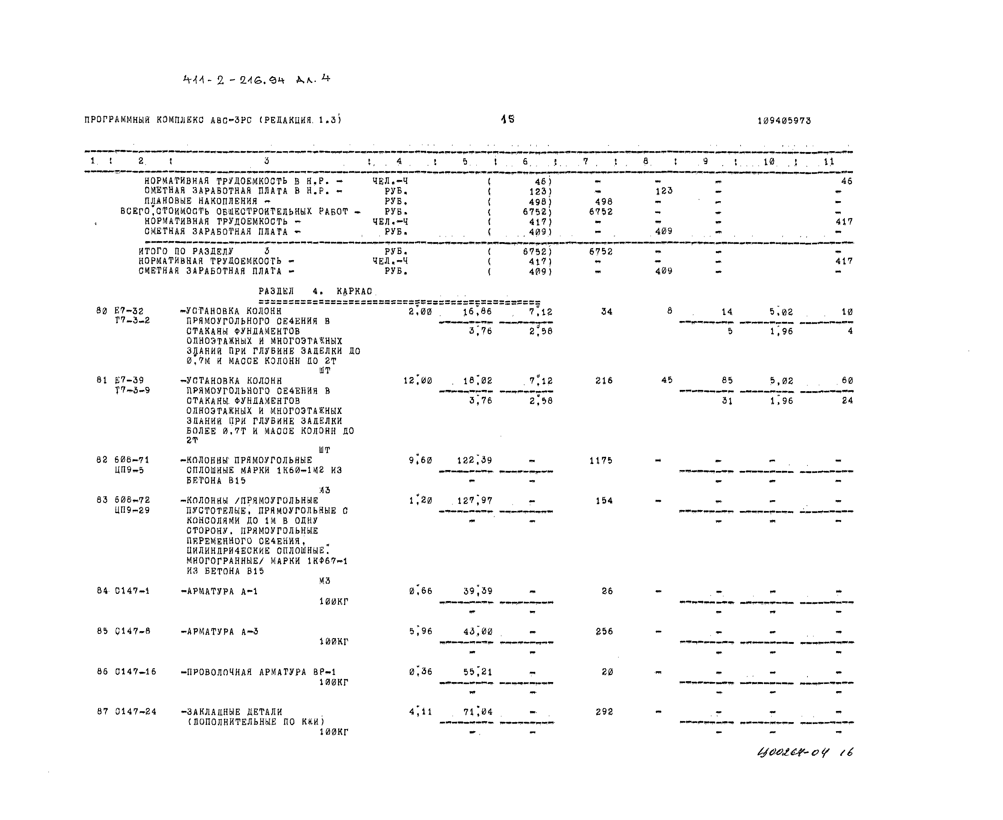 Типовой проект 411-2-216.94