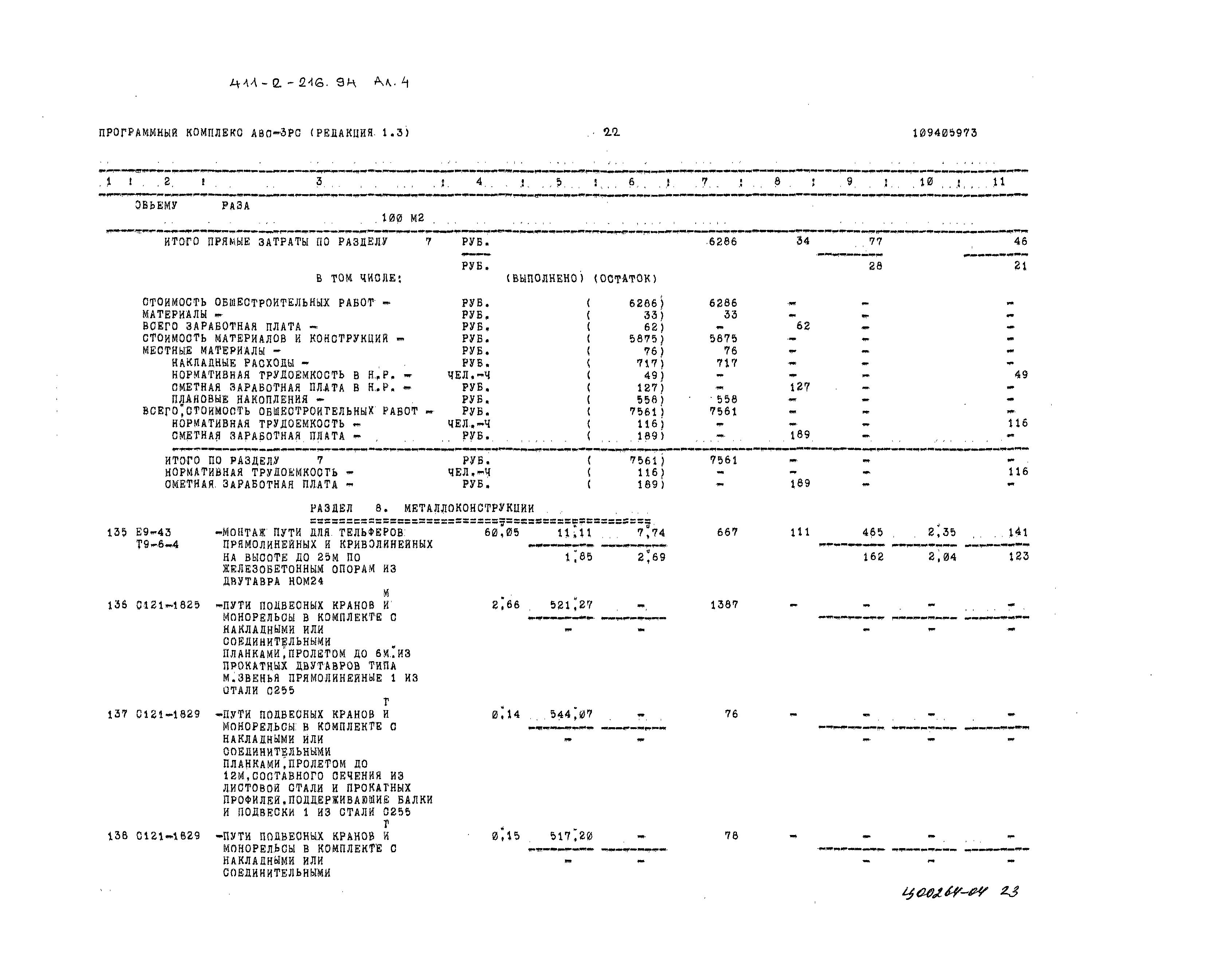 Типовой проект 411-2-216.94