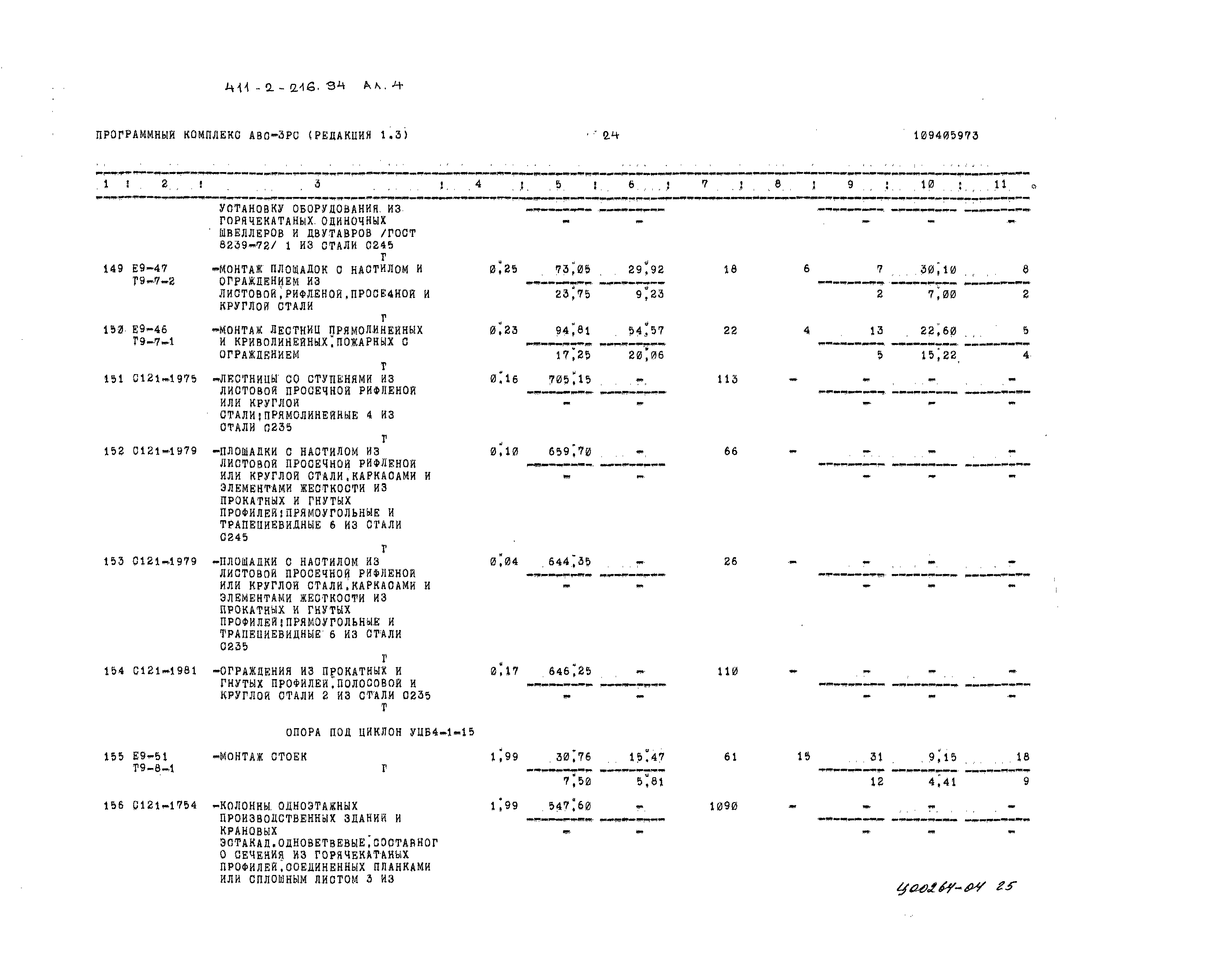 Типовой проект 411-2-216.94