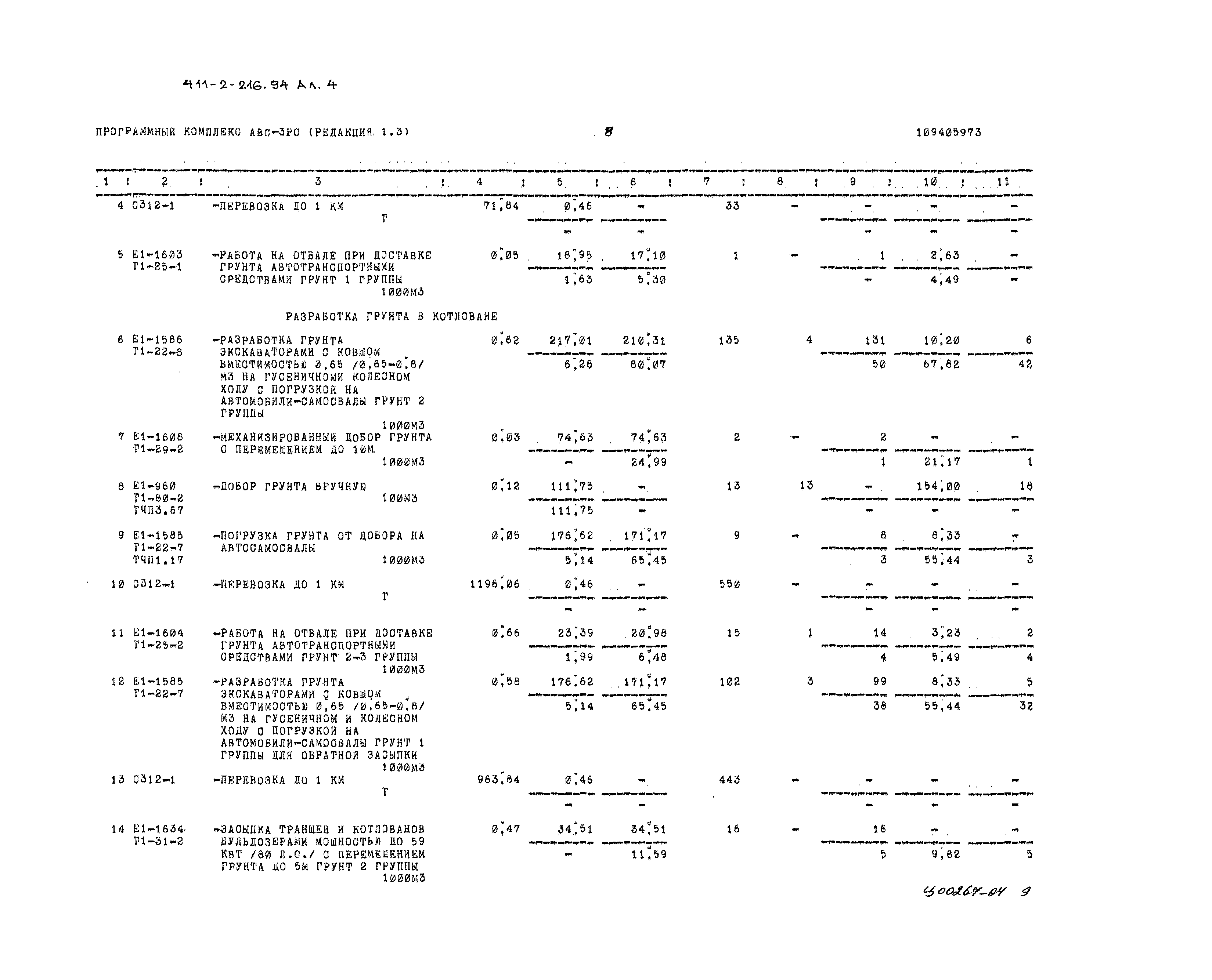 Типовой проект 411-2-216.94