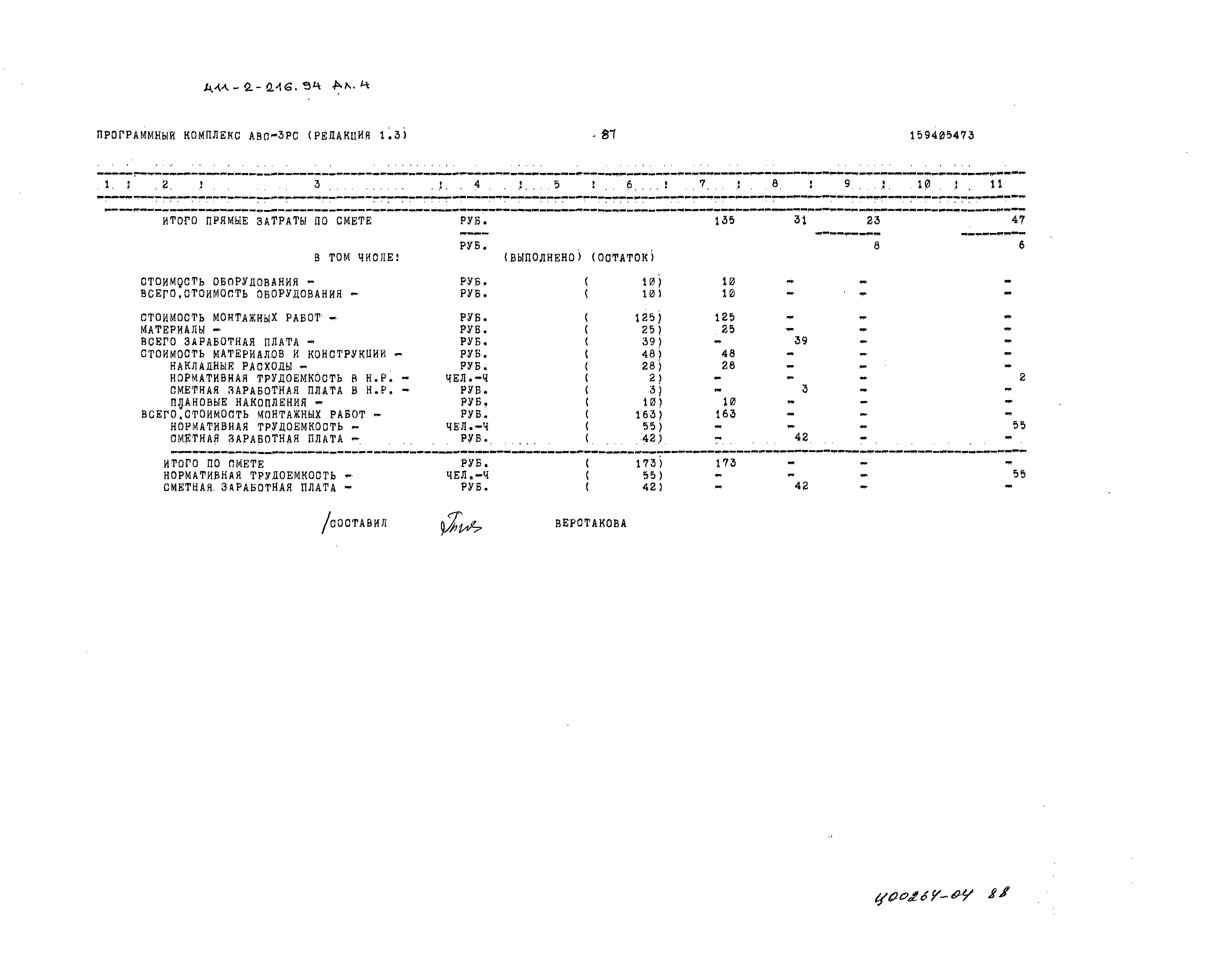 Типовой проект 411-2-216.94