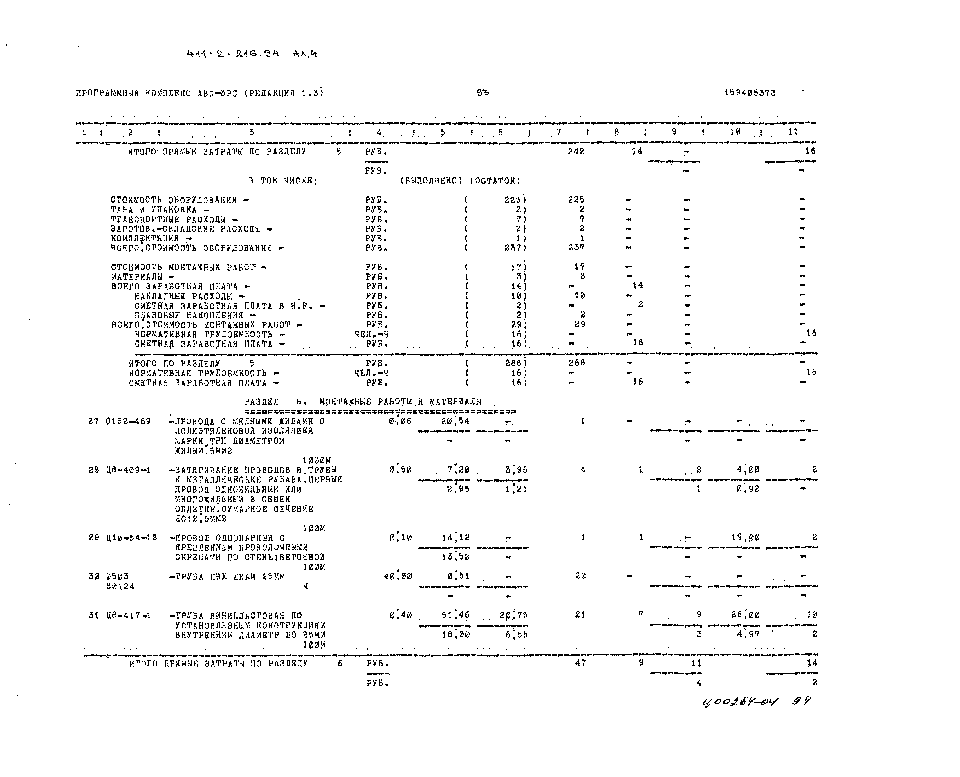 Типовой проект 411-2-216.94