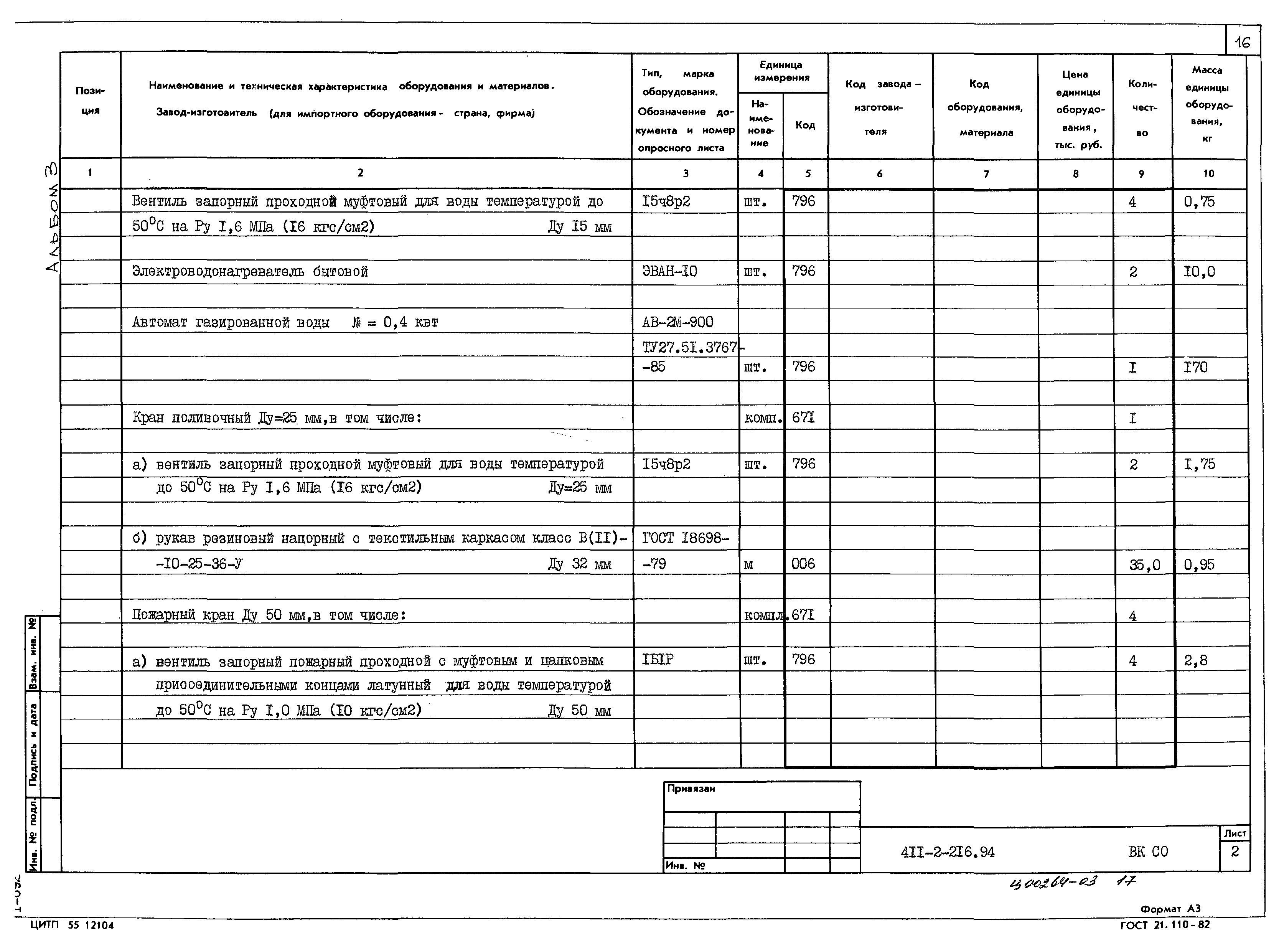 Типовой проект 411-2-216.94