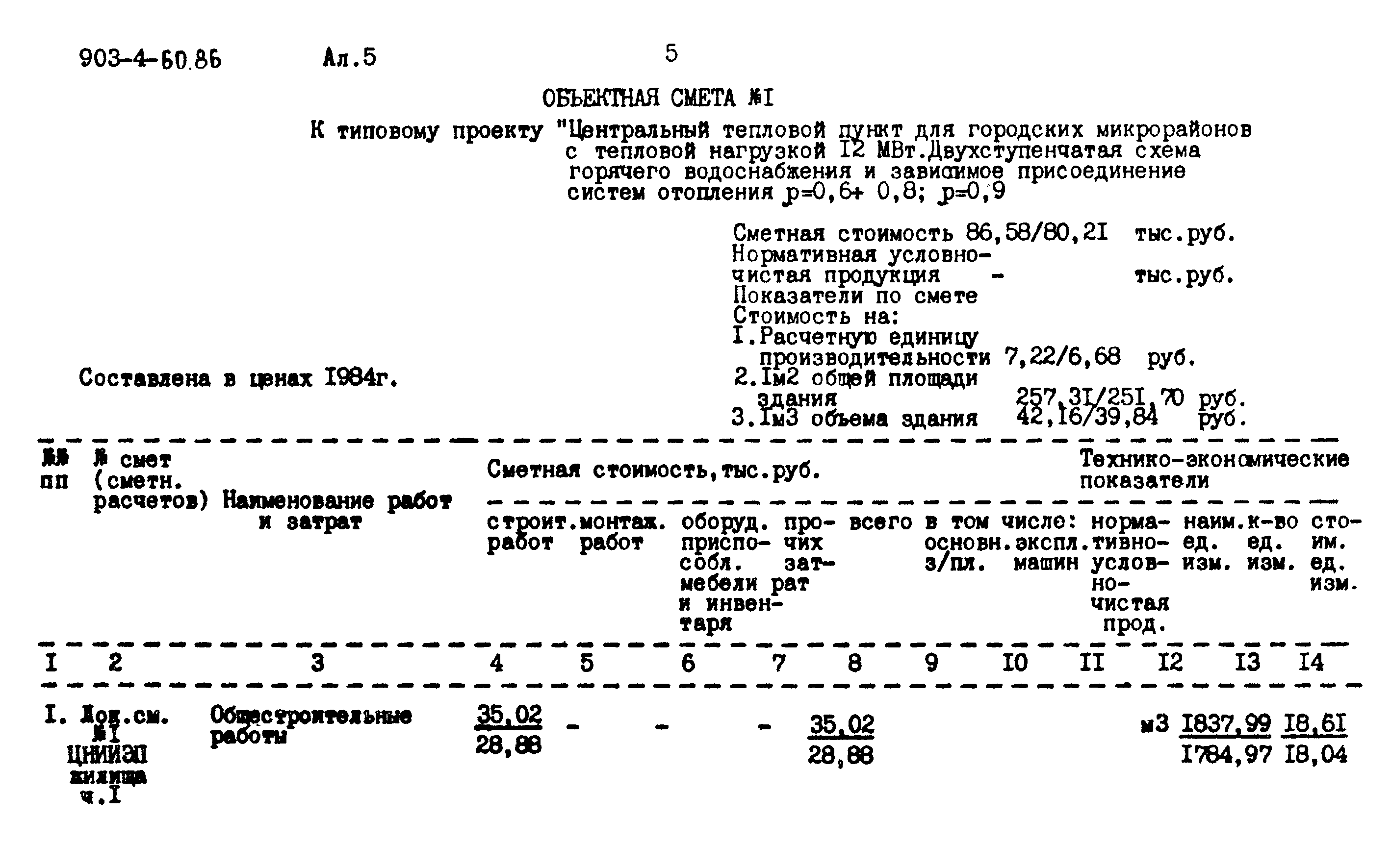 Типовой проект 903-4-60.86