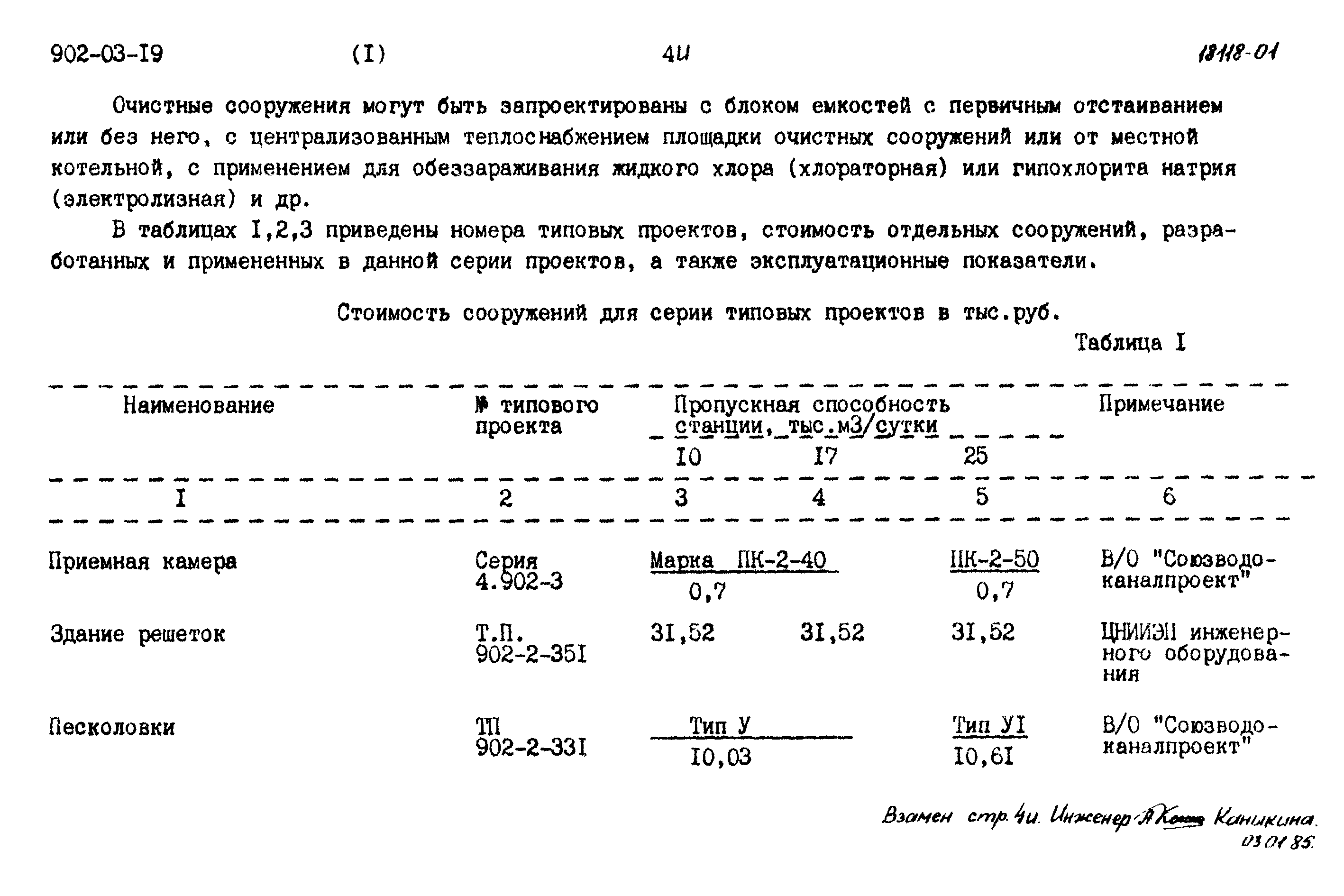 Типовые проектные решения 902-03-19
