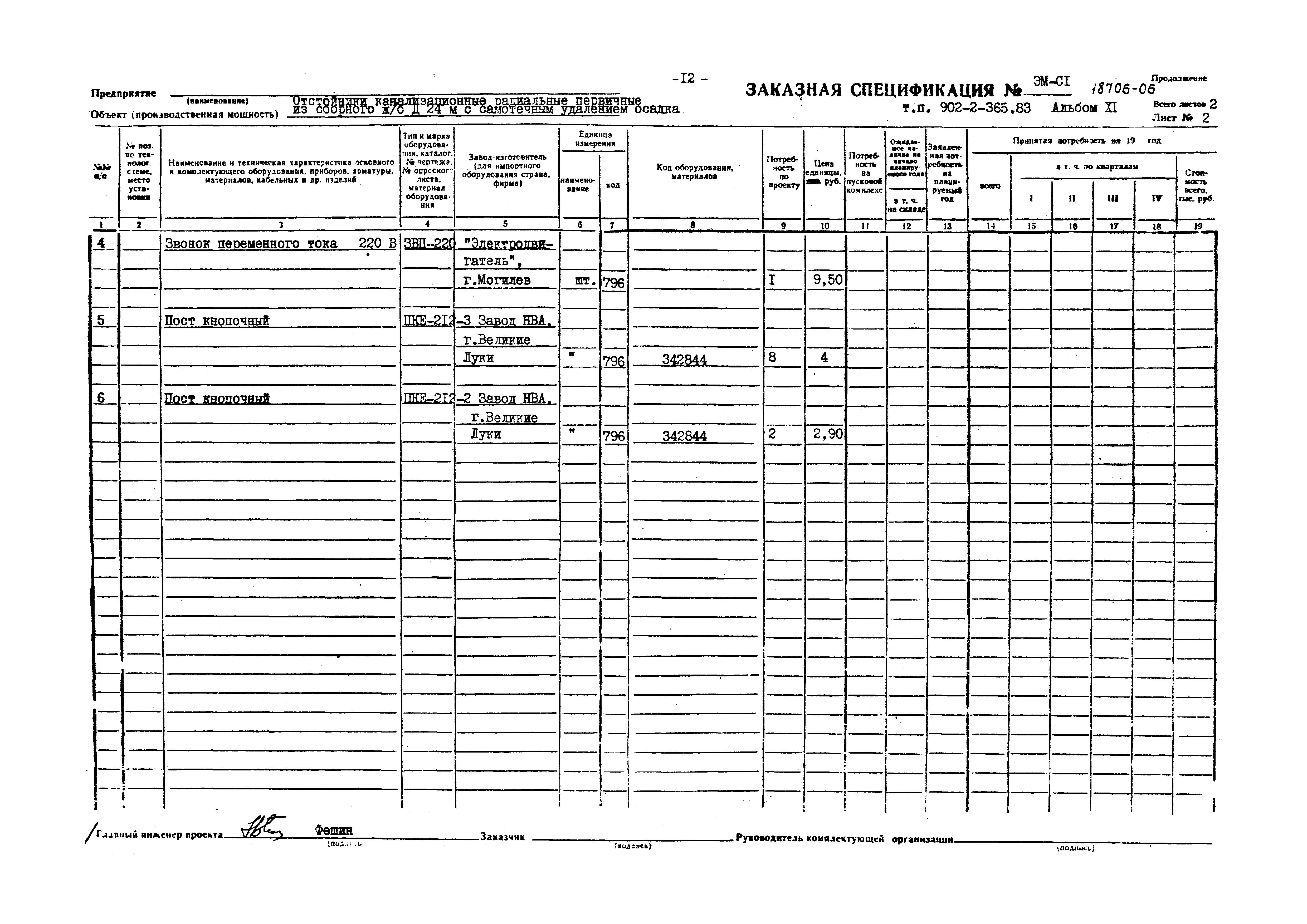 Типовой проект 902-2-365.83
