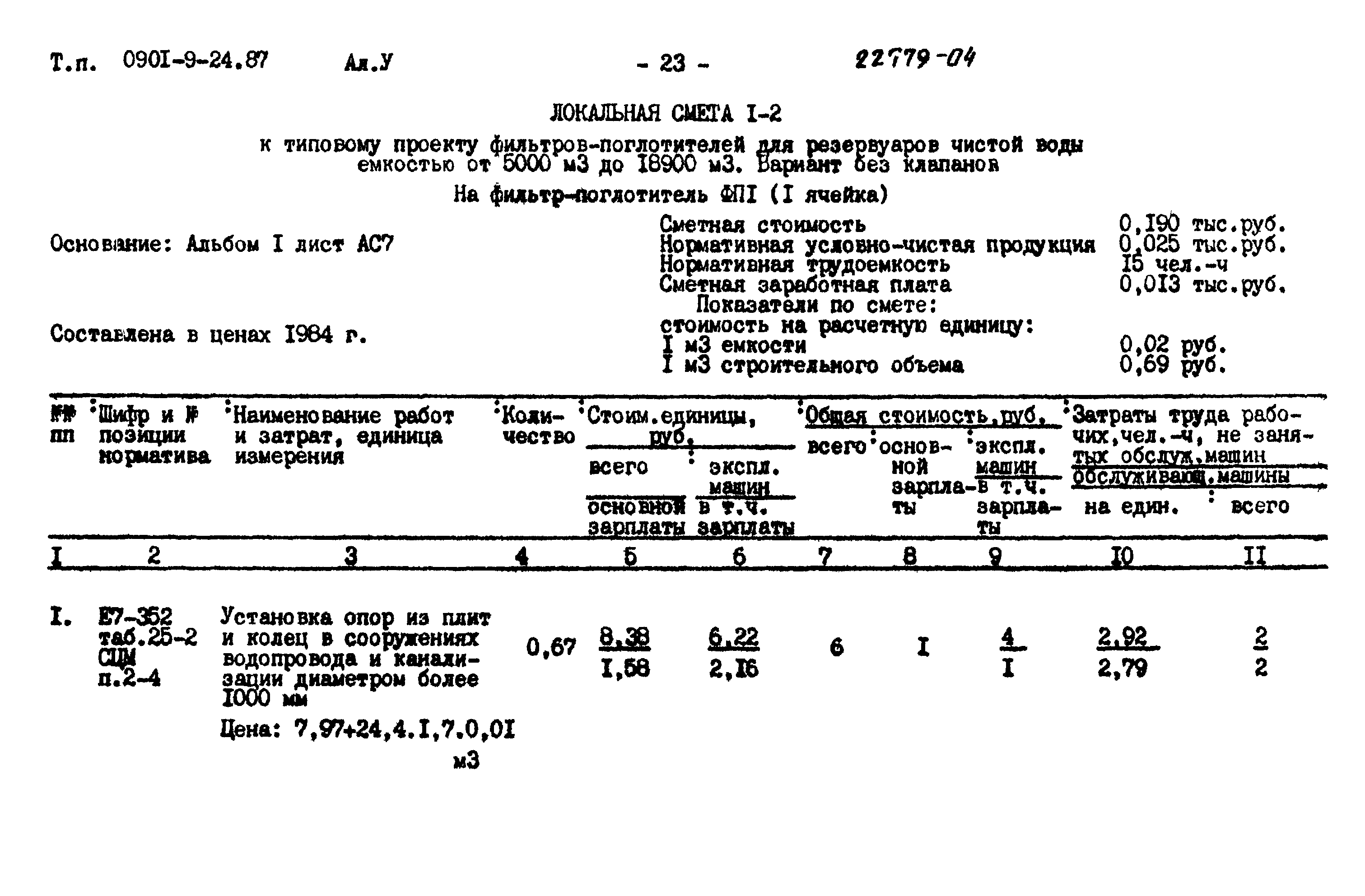 Типовой проект 0901-9-24.87