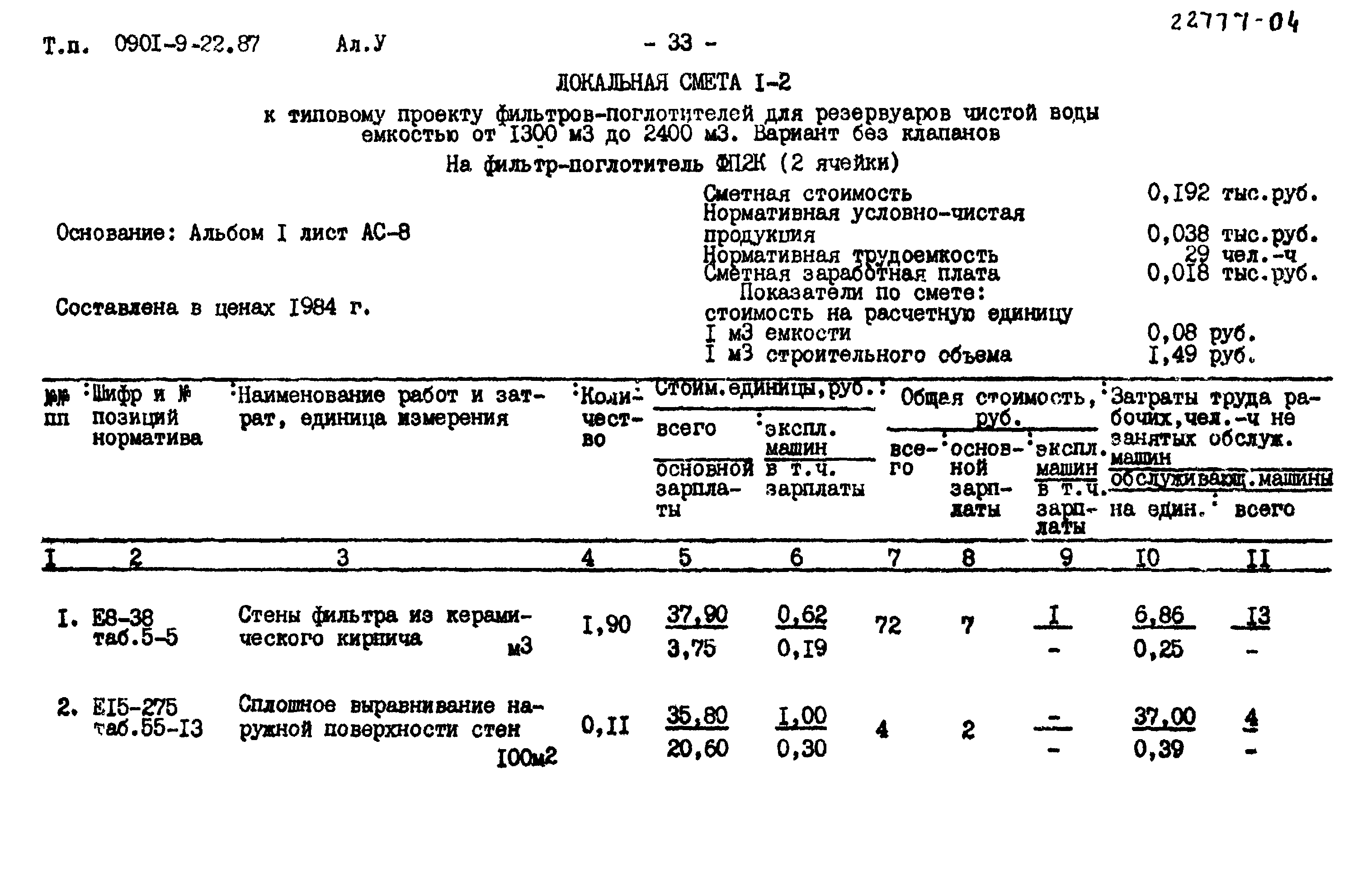Типовой проект 0901-9-22.87