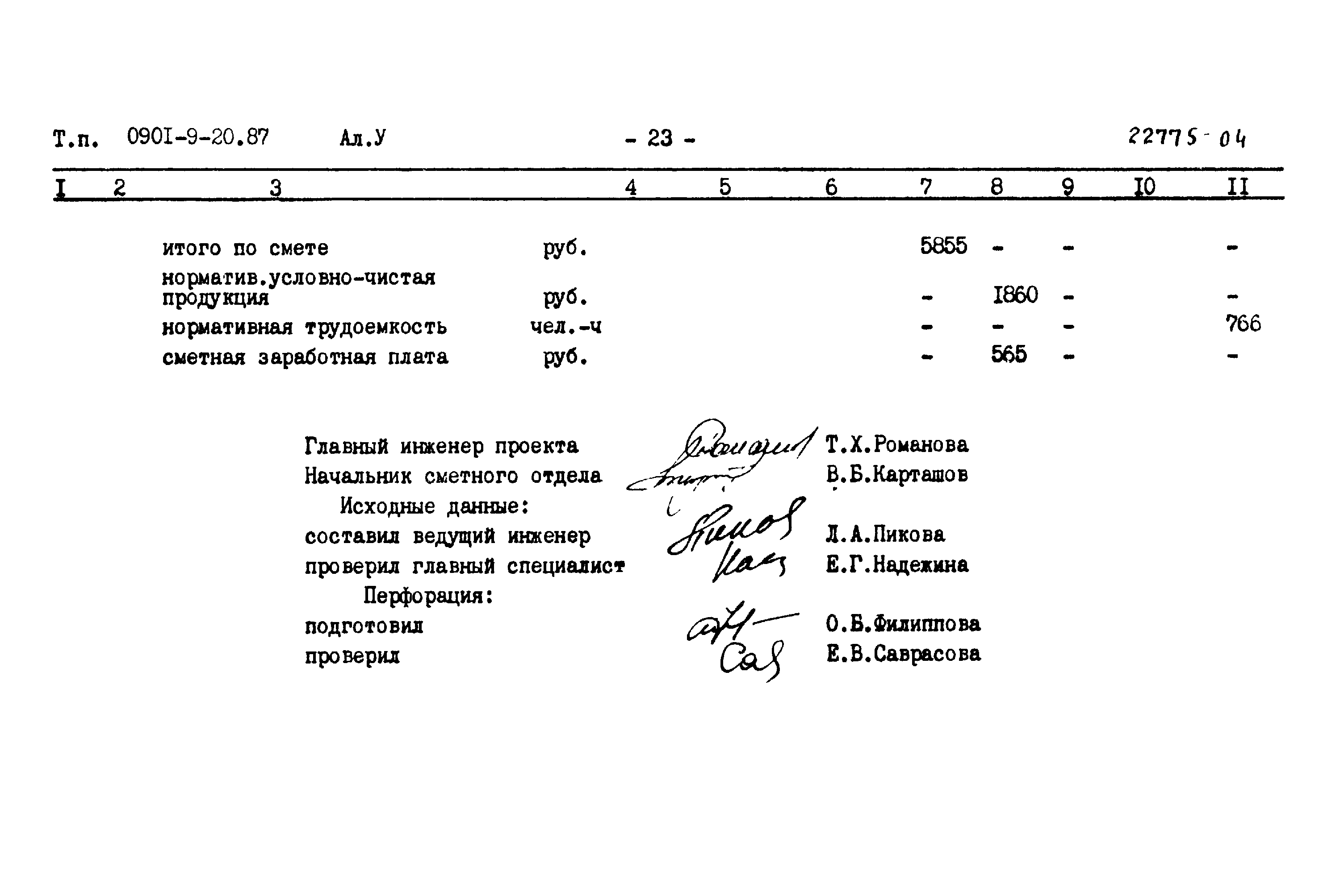 Типовой проект 0901-9-20.87