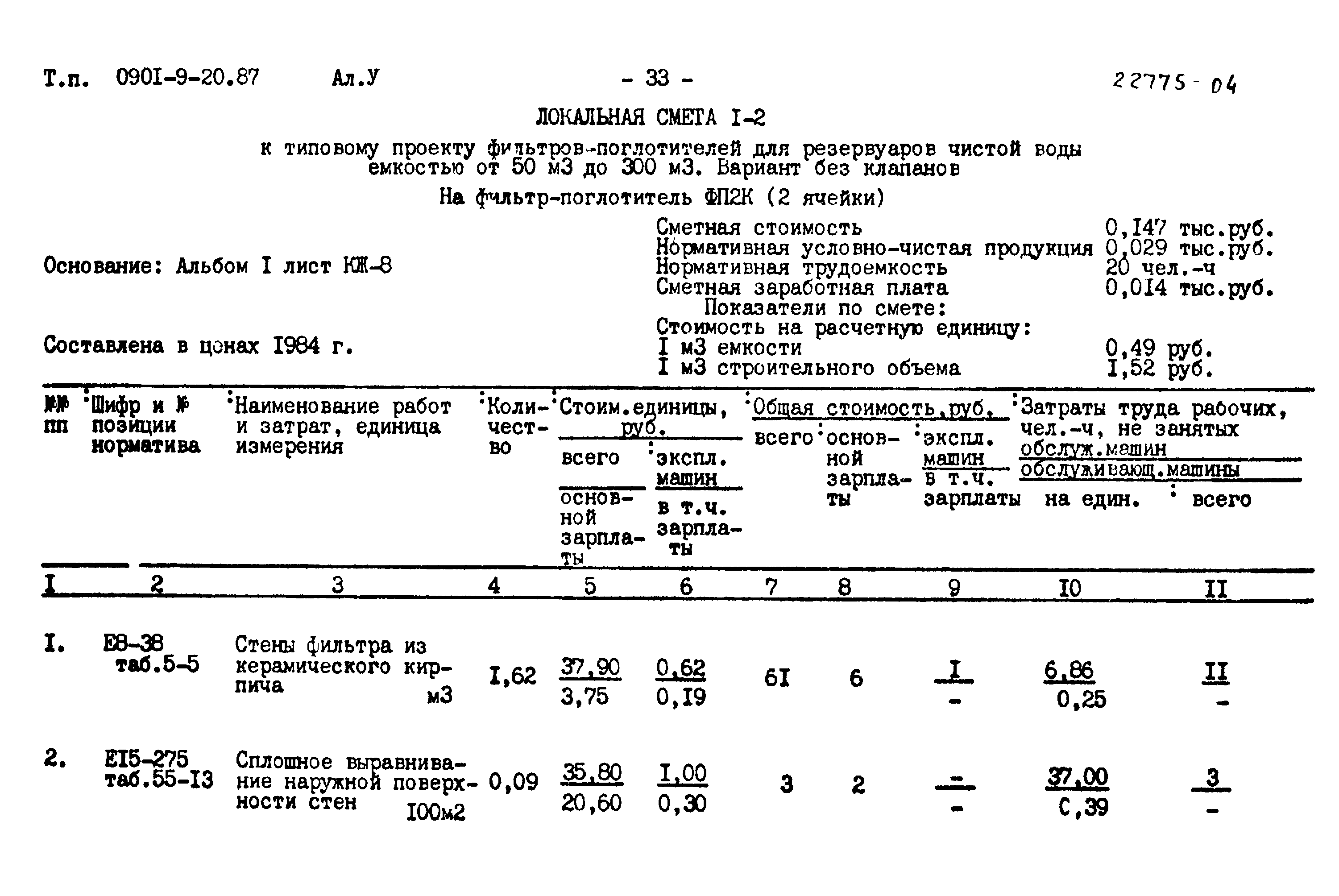 Типовой проект 0901-9-20.87