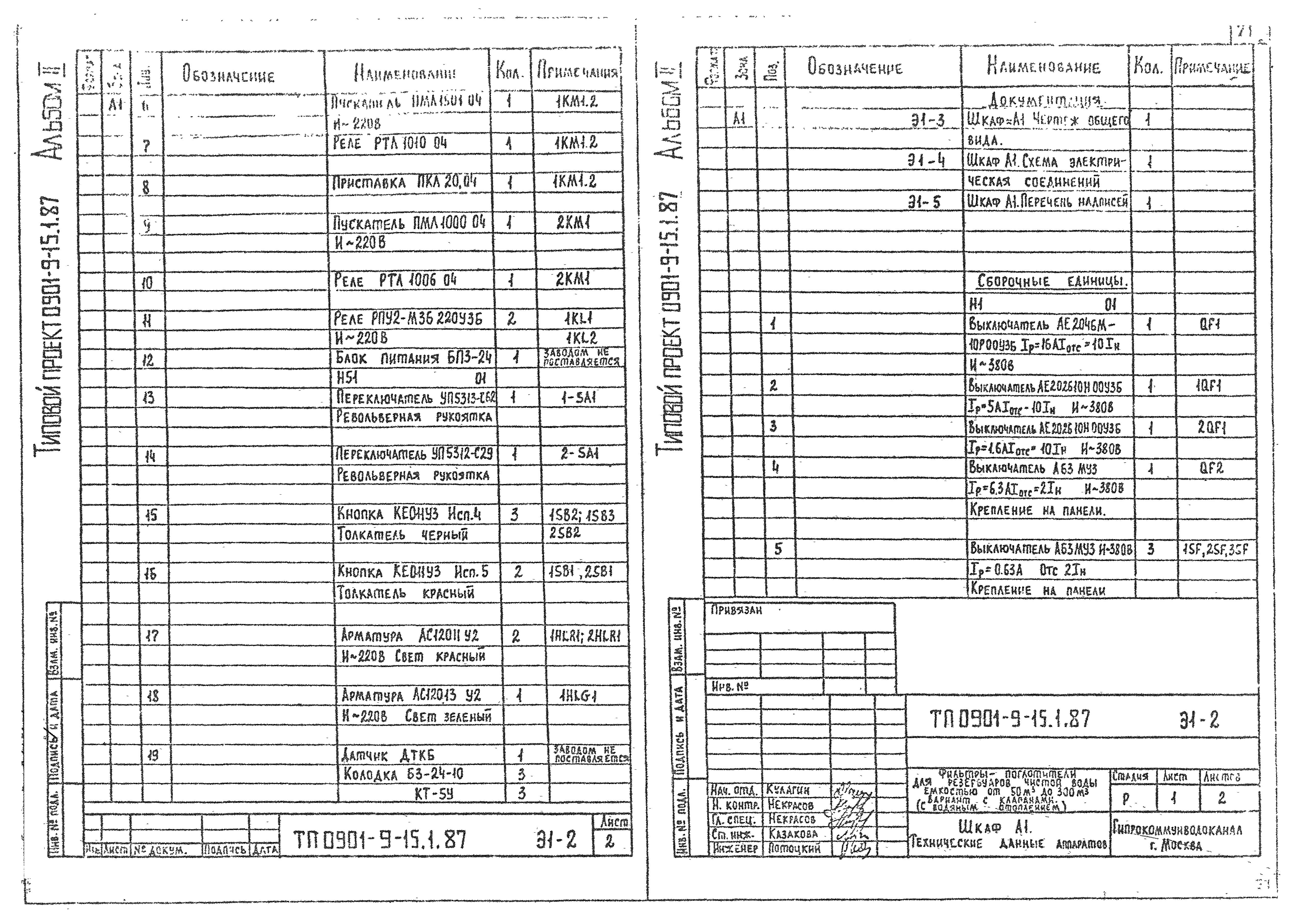 Типовой проект 0901-9-20.87