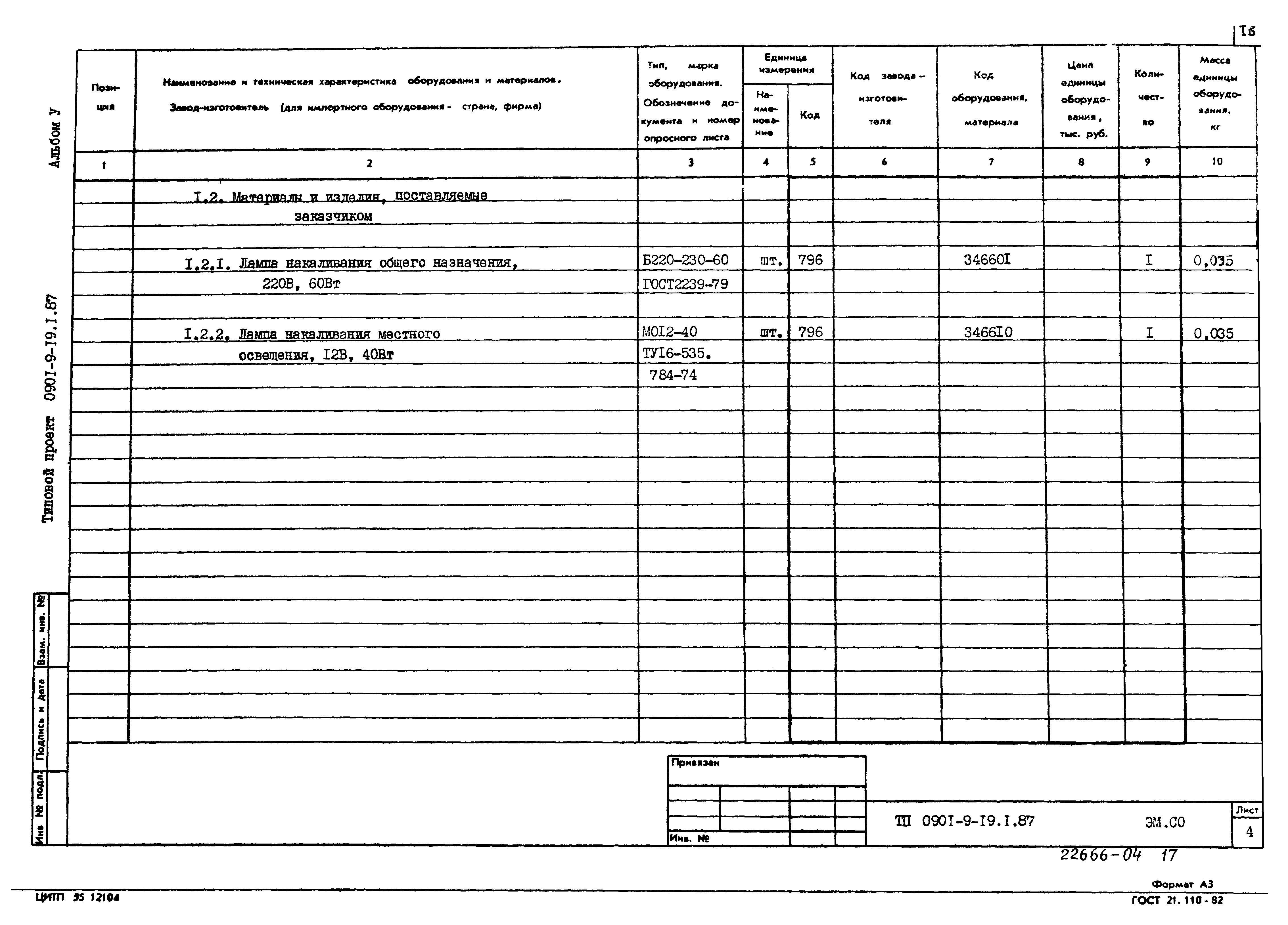 Типовой проект 0901-9-19.2.87