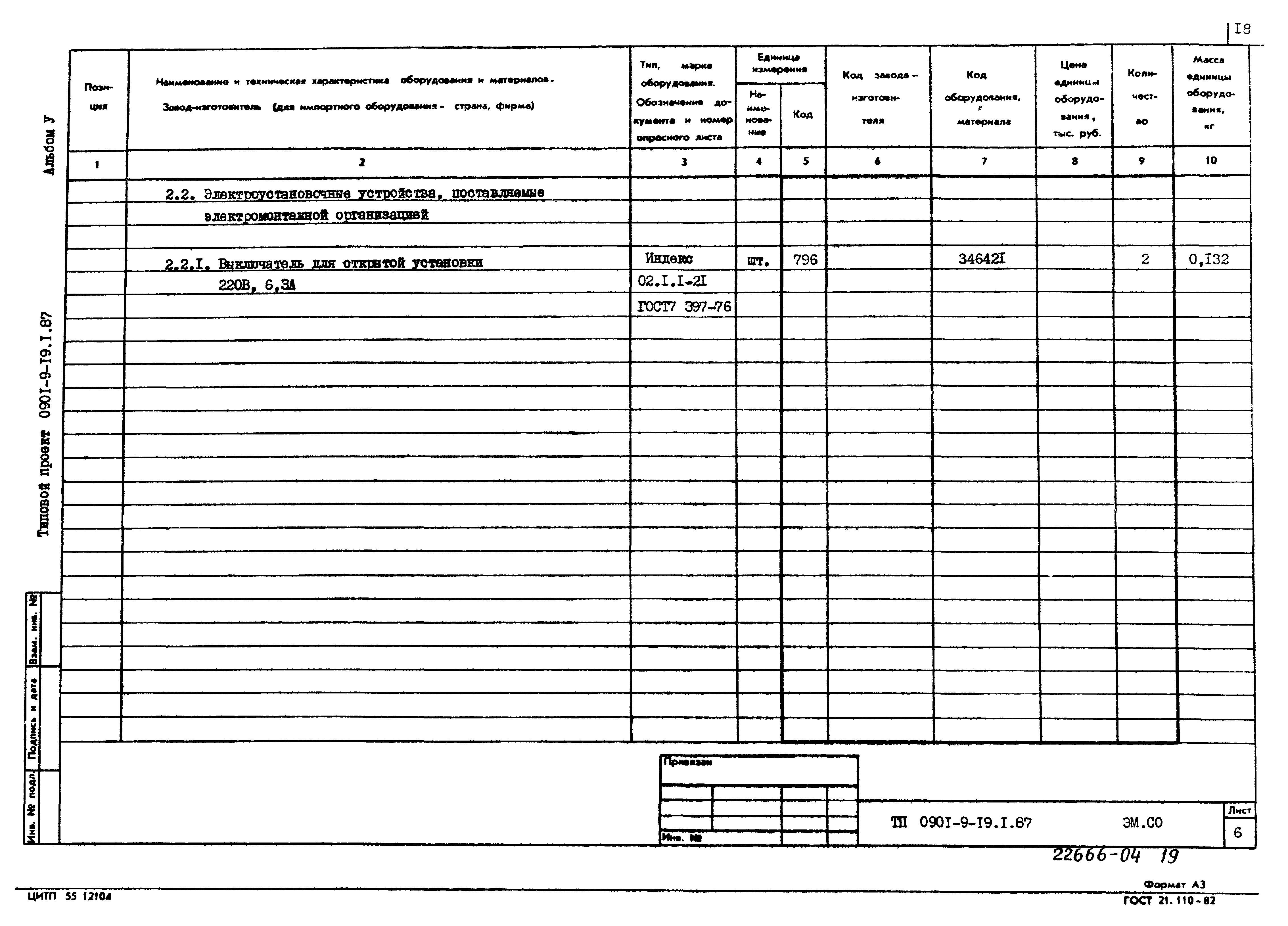 Типовой проект 0901-9-19.2.87