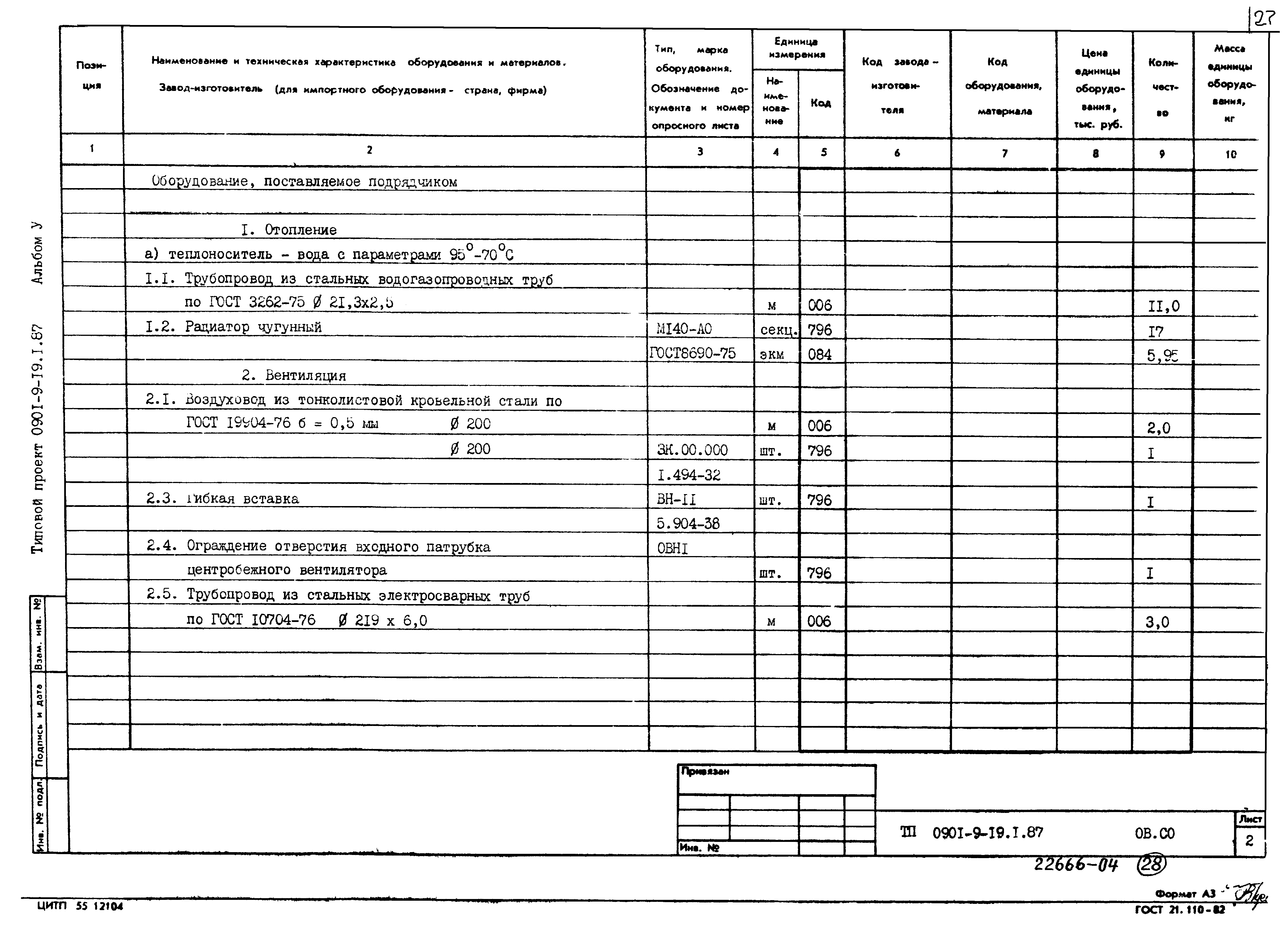 Типовой проект 0901-9-19.1.87