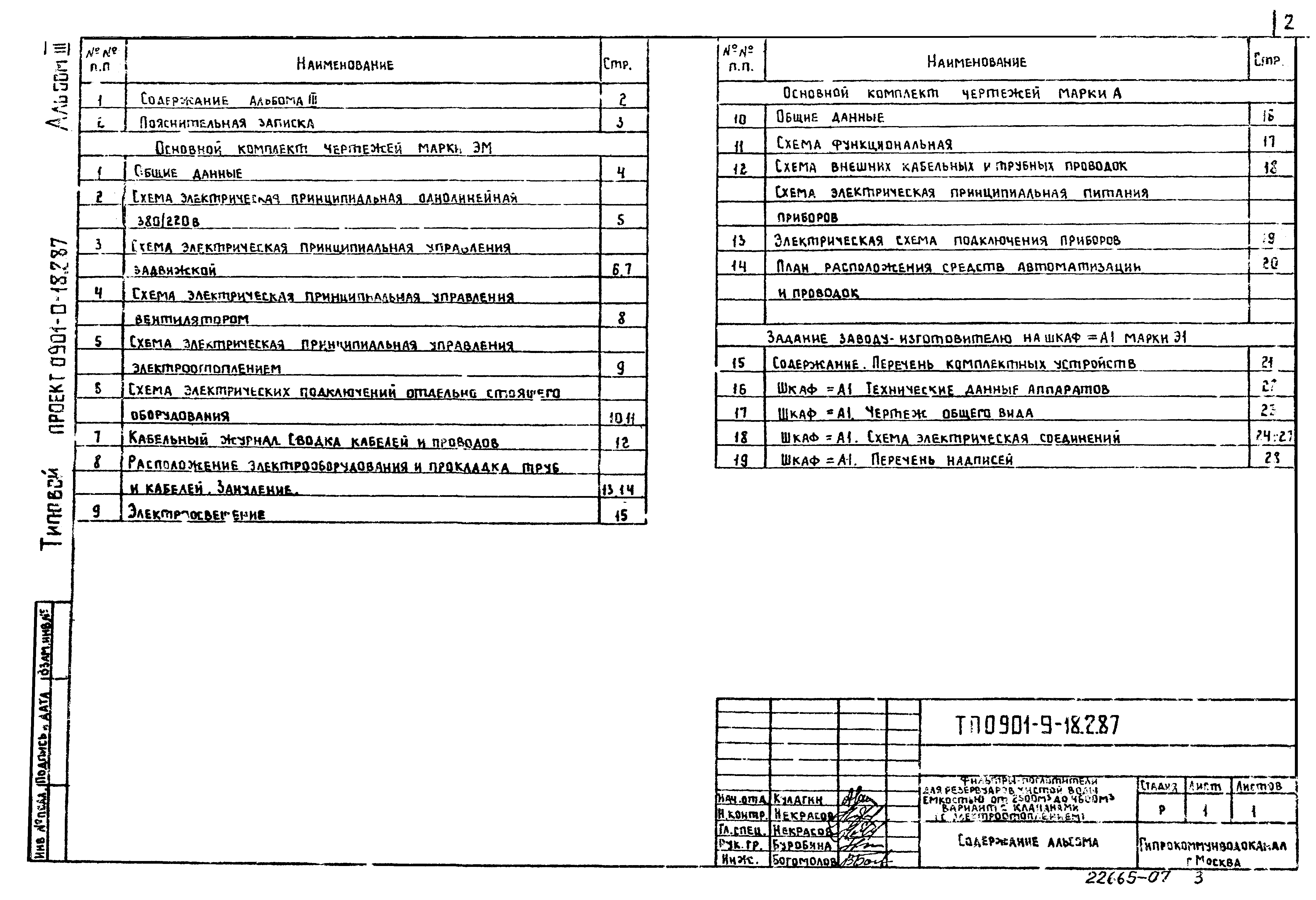 Типовой проект 0901-9-18.2.87
