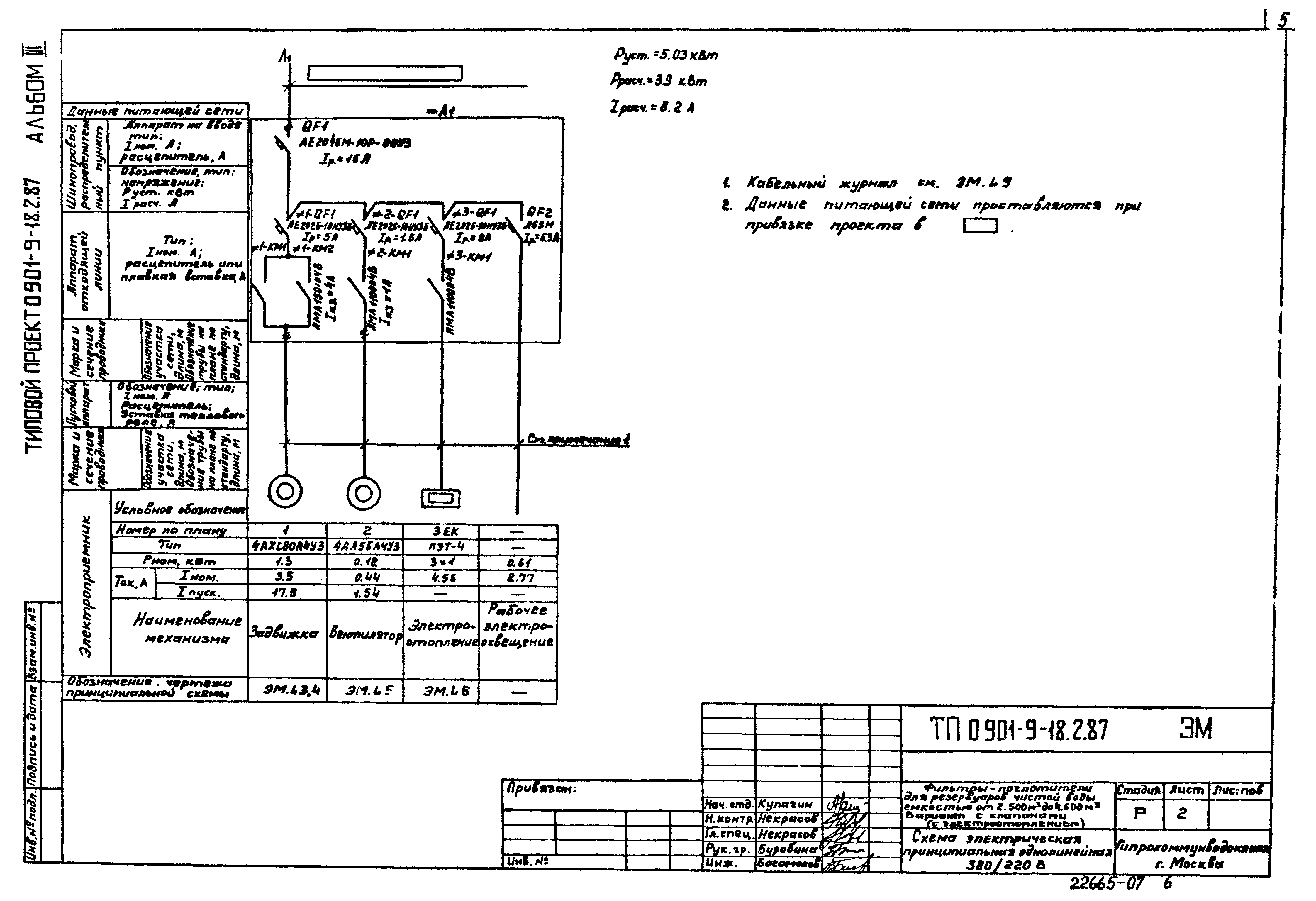 Типовой проект 0901-9-18.2.87
