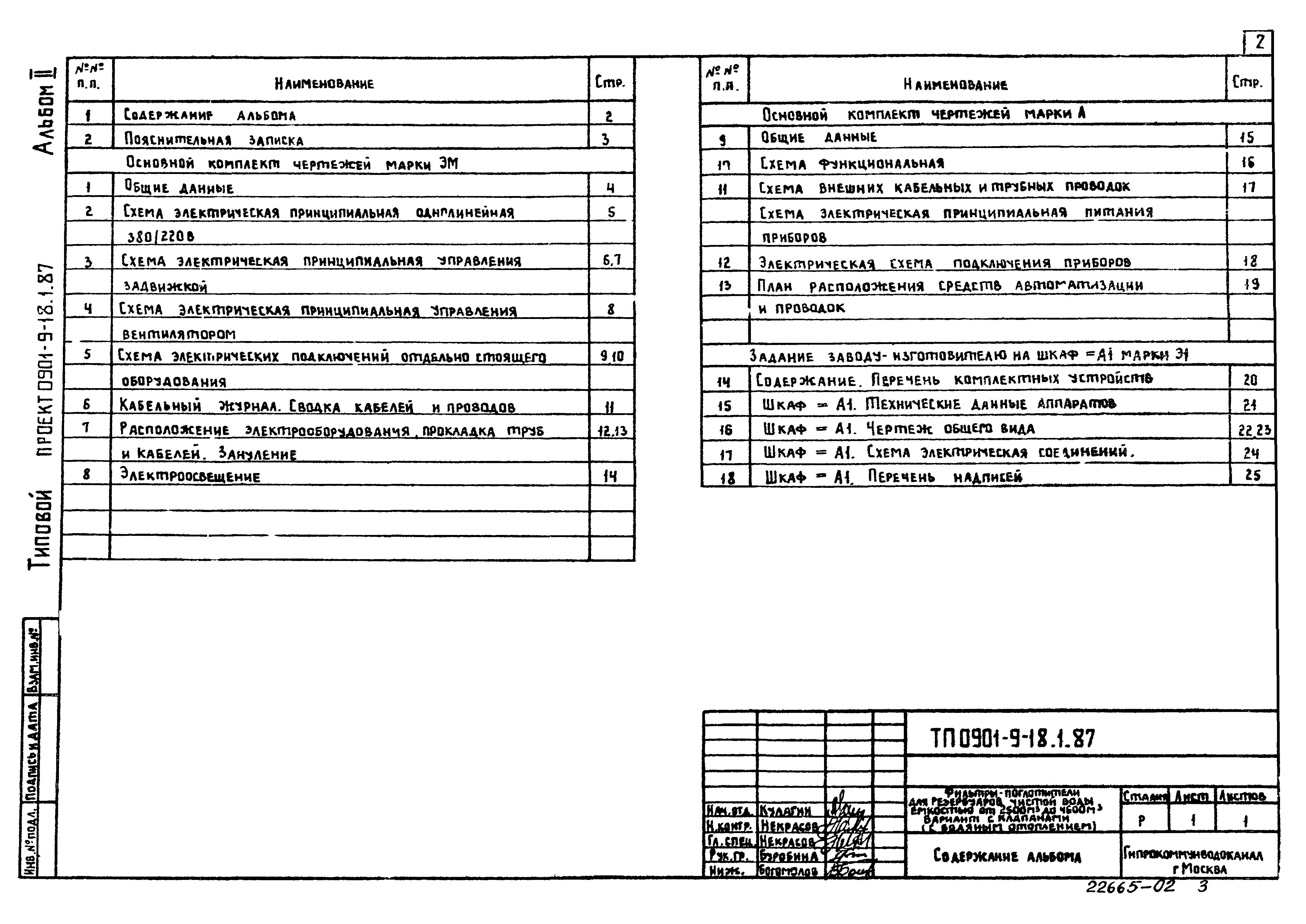 Типовой проект 0901-9-18.1.87