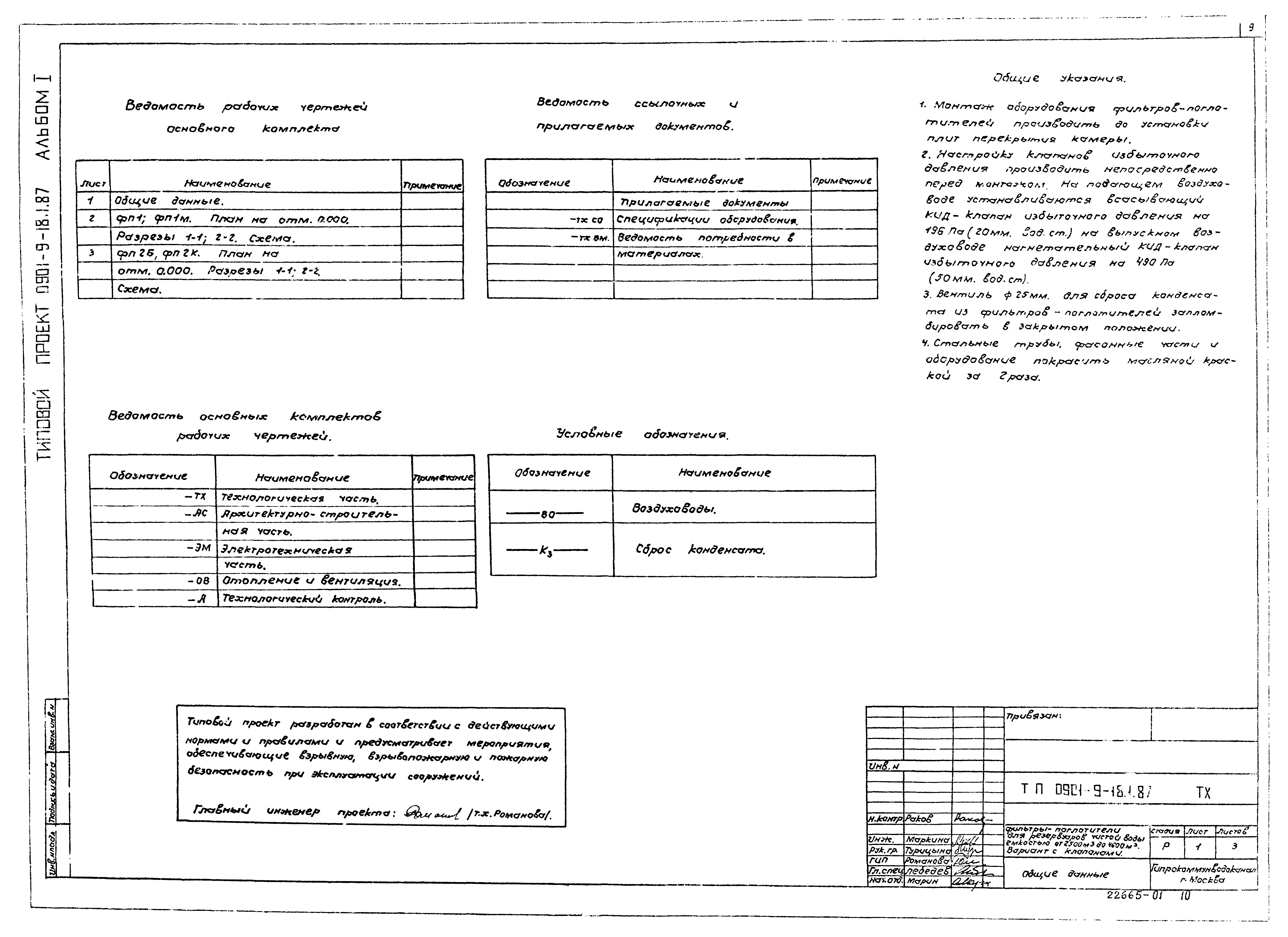 Типовой проект 0901-9-18.1.87