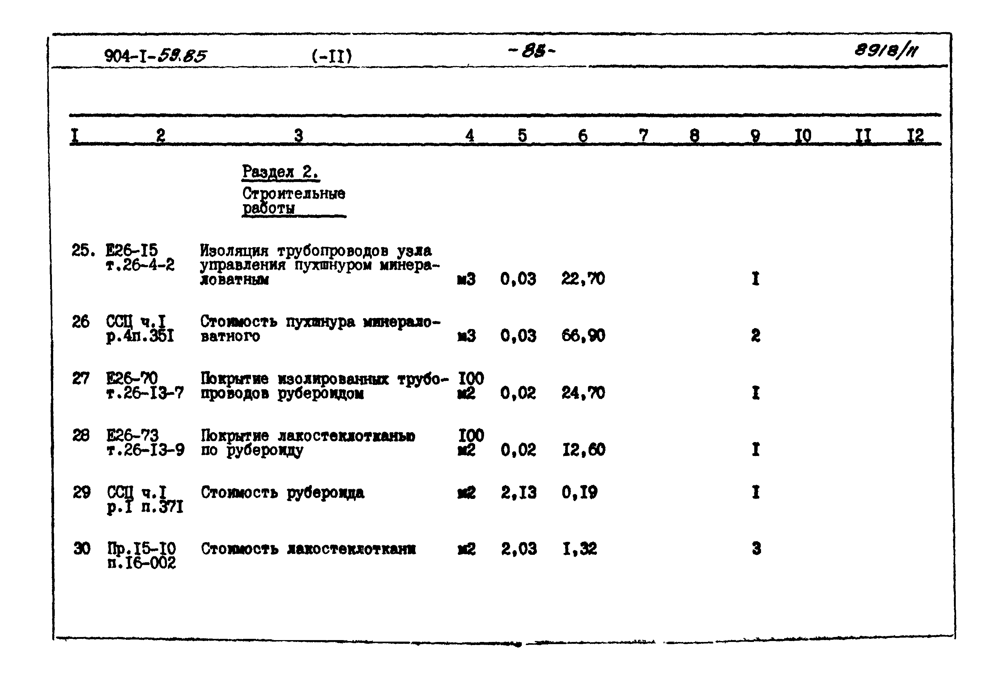 Типовой проект 904-1-59.85