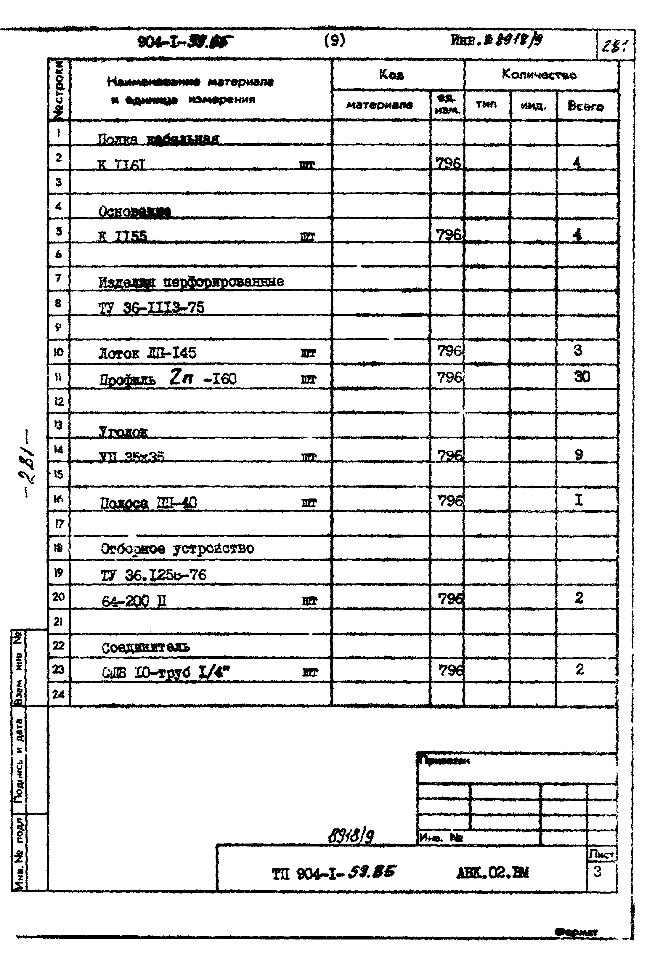 Типовой проект 904-1-59.85