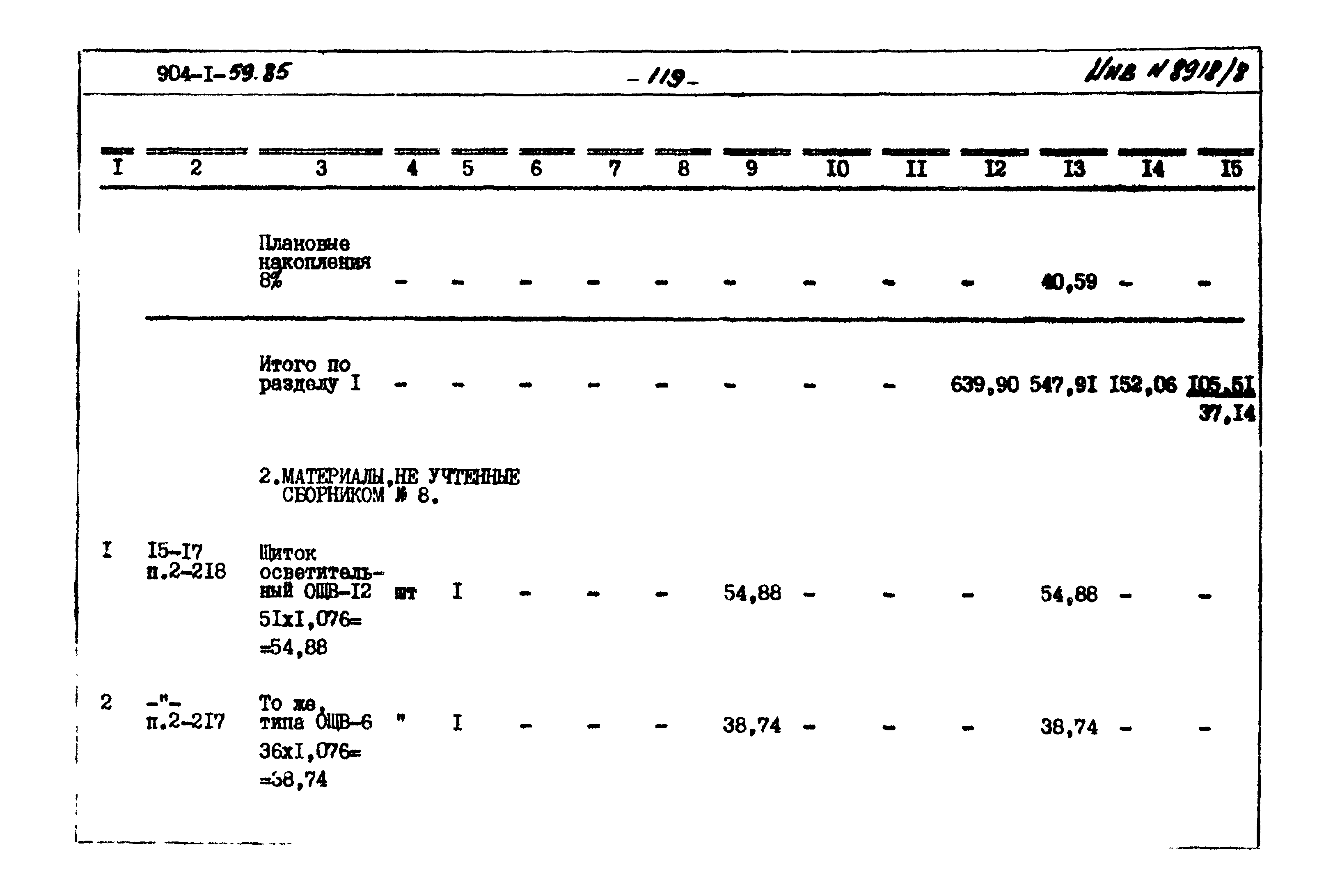 Типовой проект 904-1-59.85