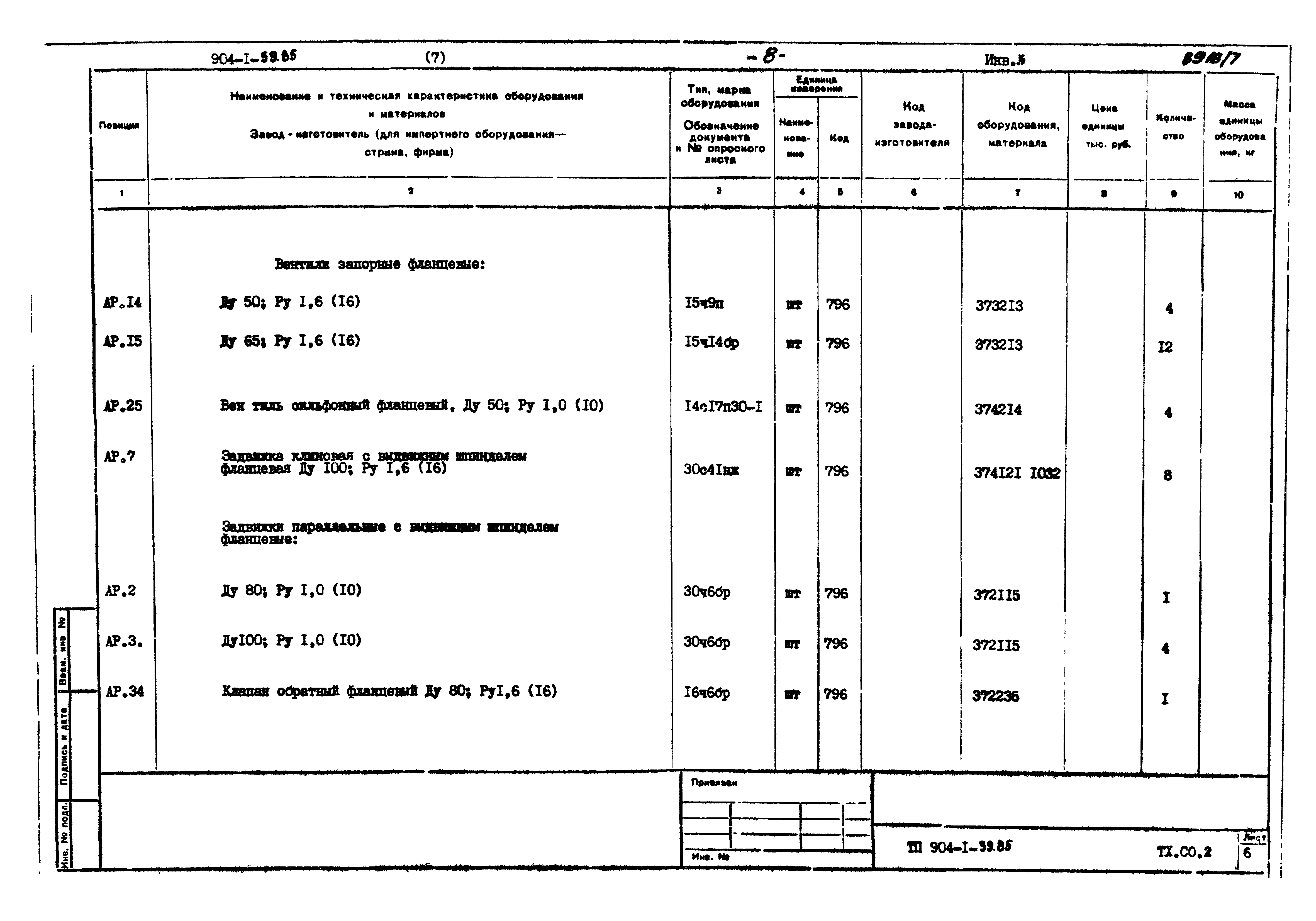 Типовой проект 904-1-59.85