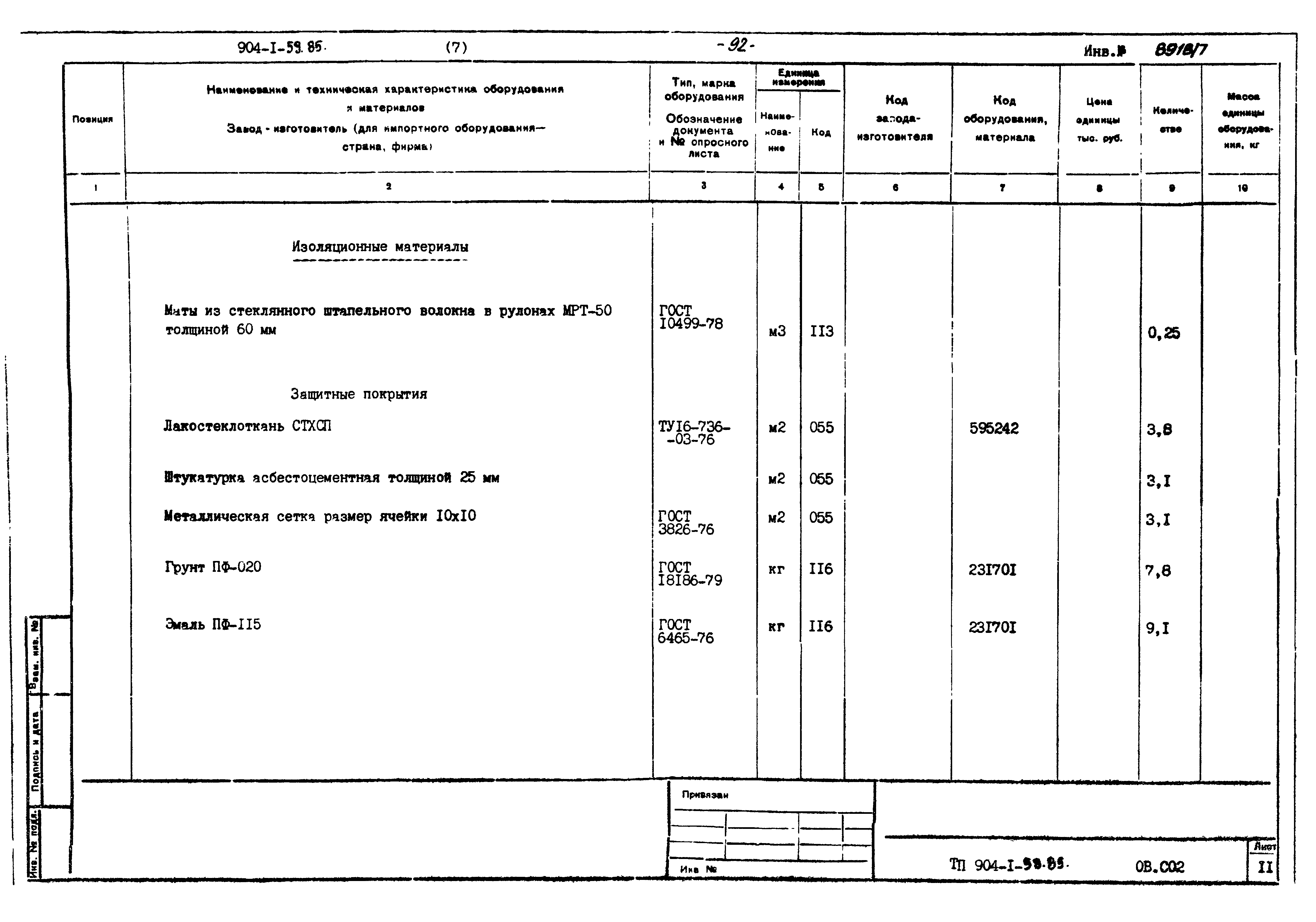 Типовой проект 904-1-59.85