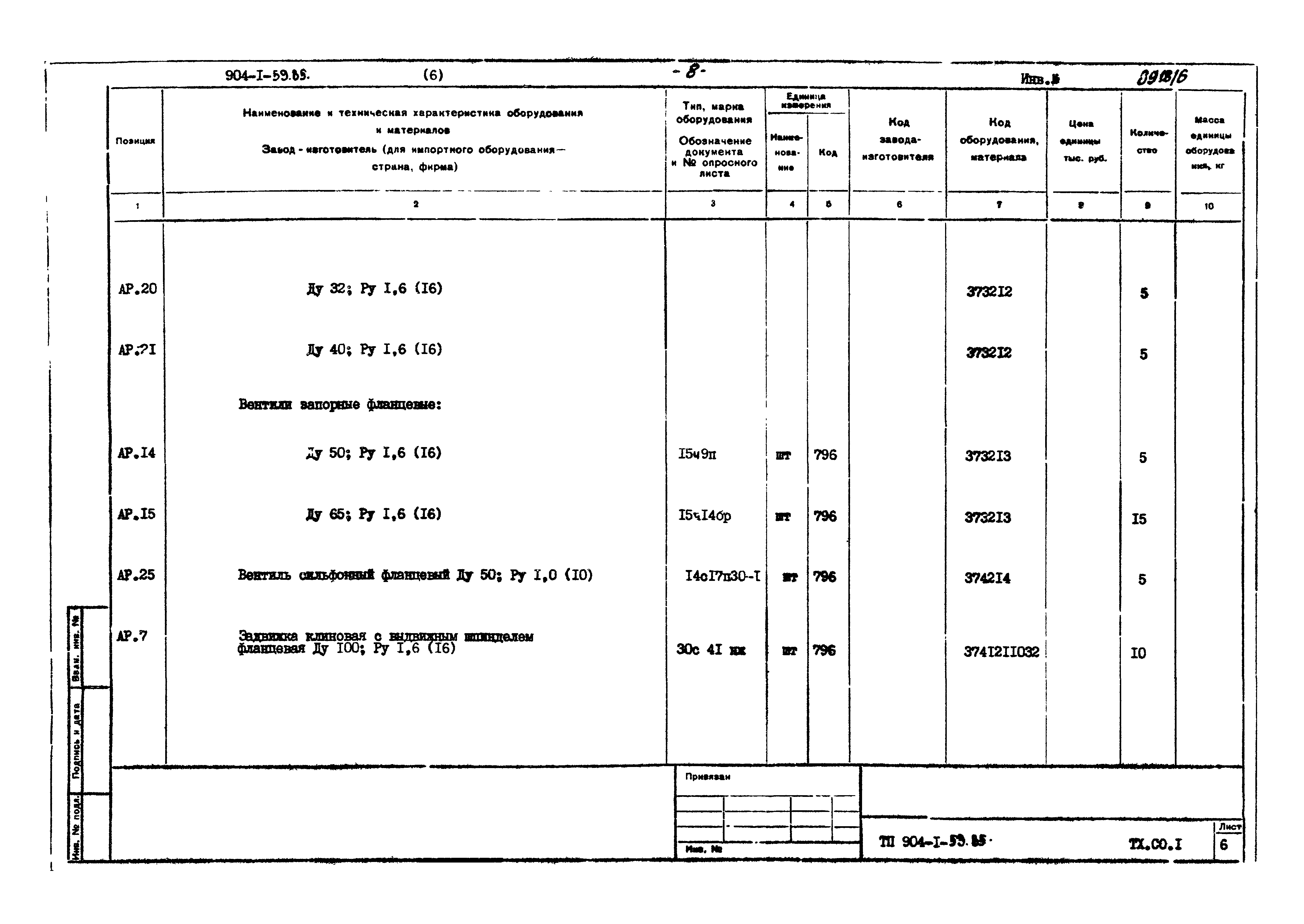 Типовой проект 904-1-59.85