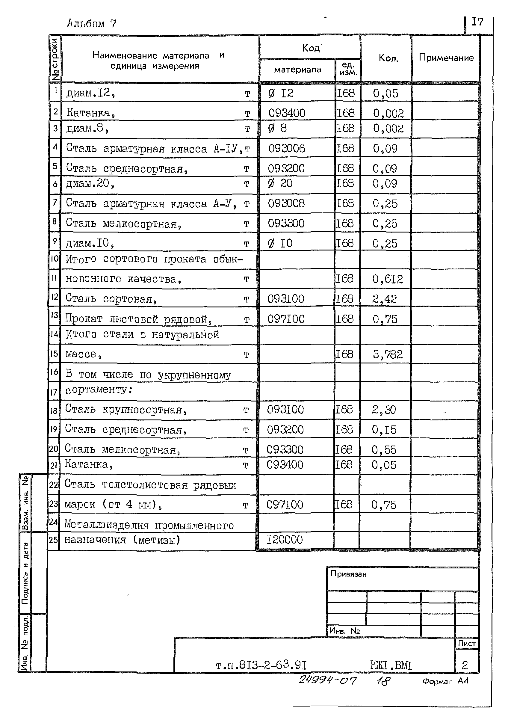 Типовой проект 813-2-63.91