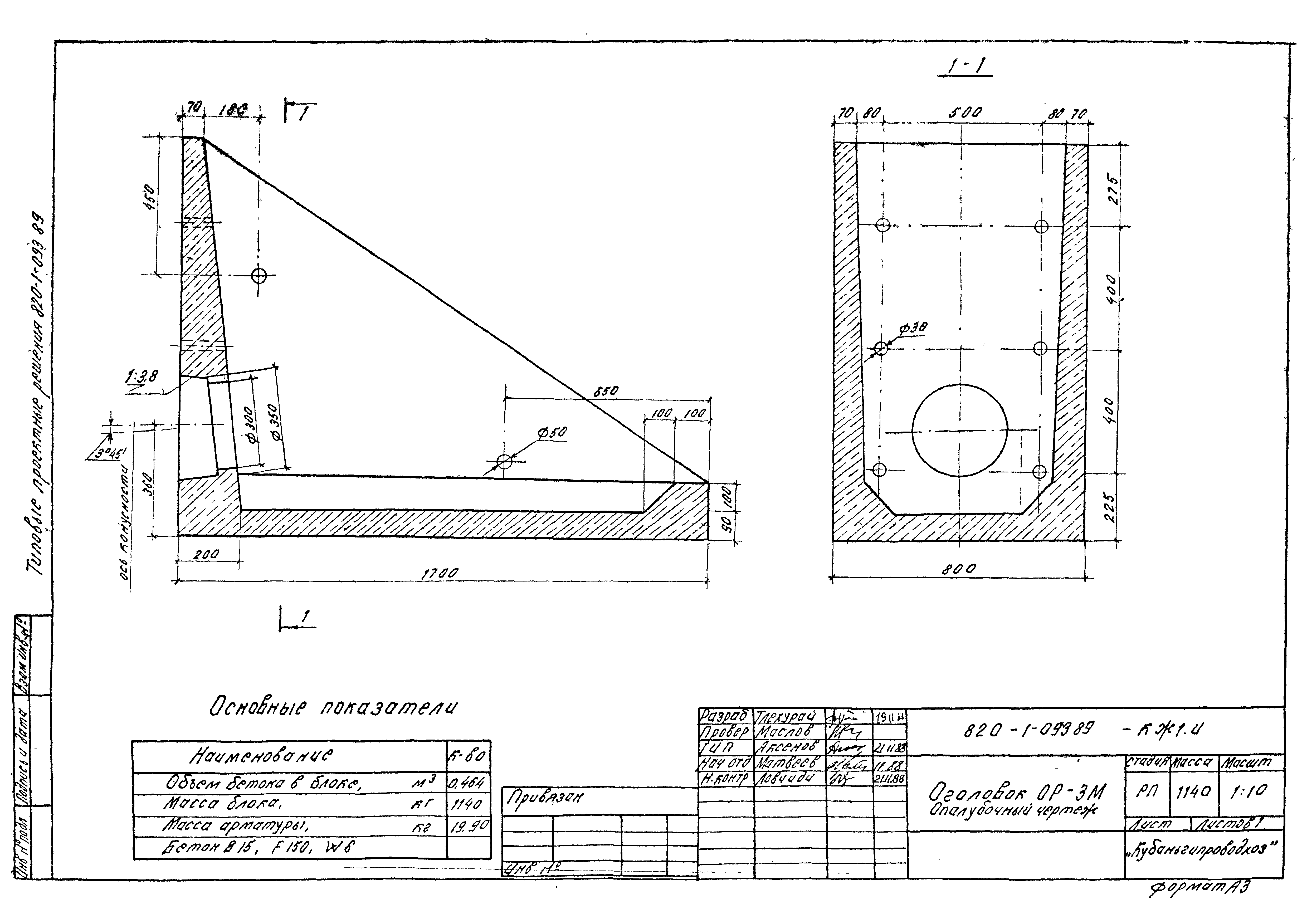 Типовые проектные решения 820-1-093.89