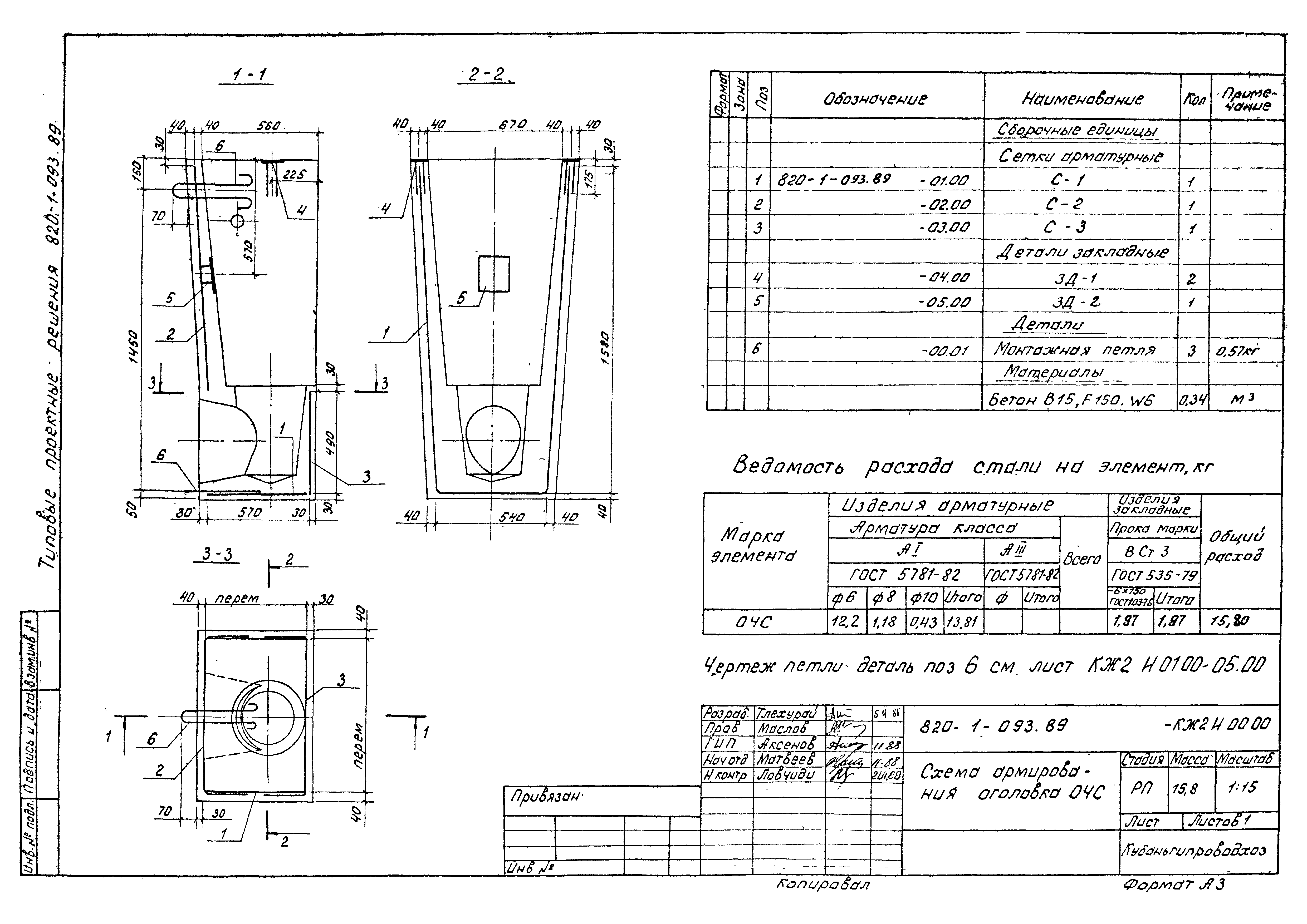 Типовые проектные решения 820-1-093.89
