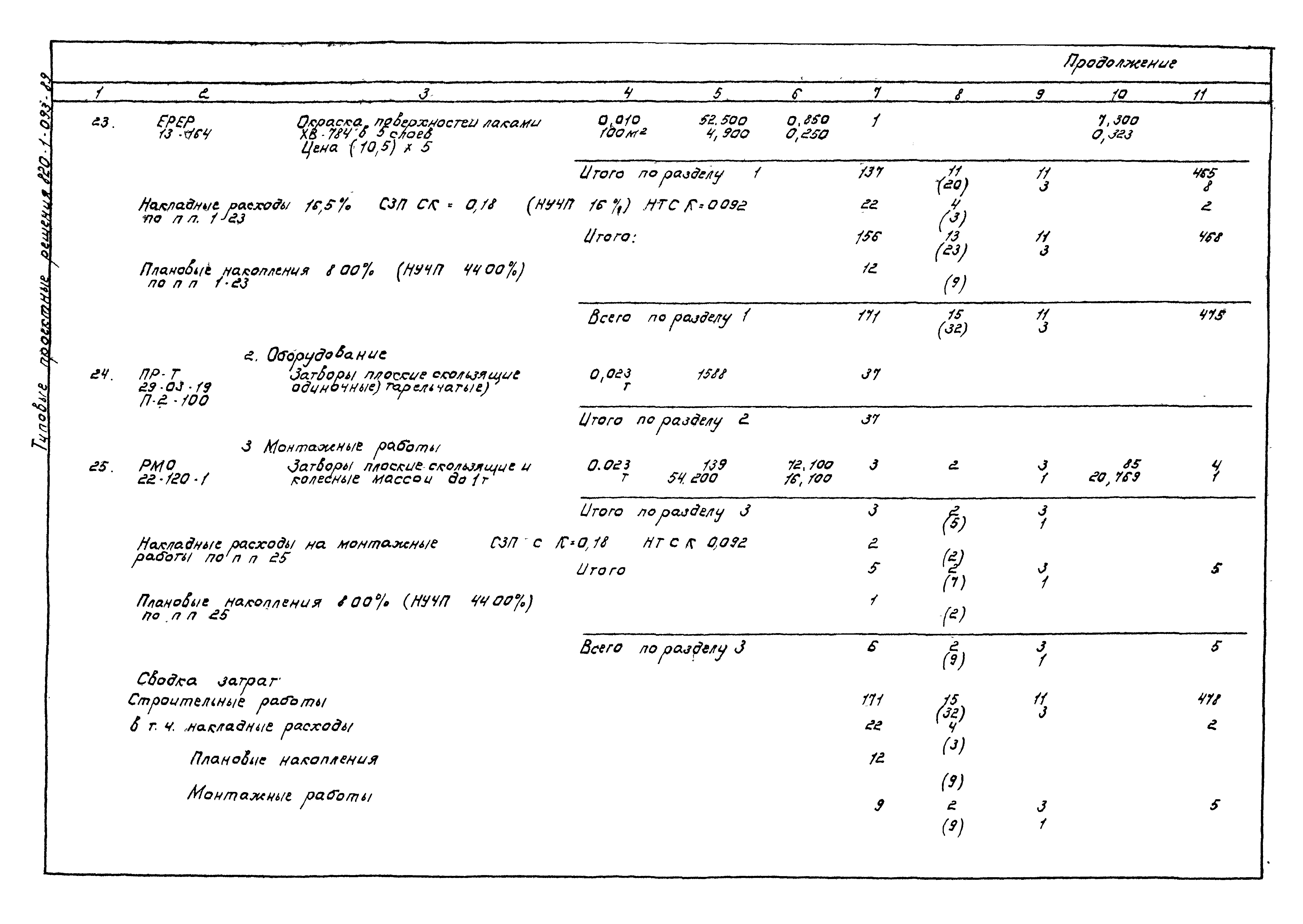 Типовые проектные решения 820-1-093.89