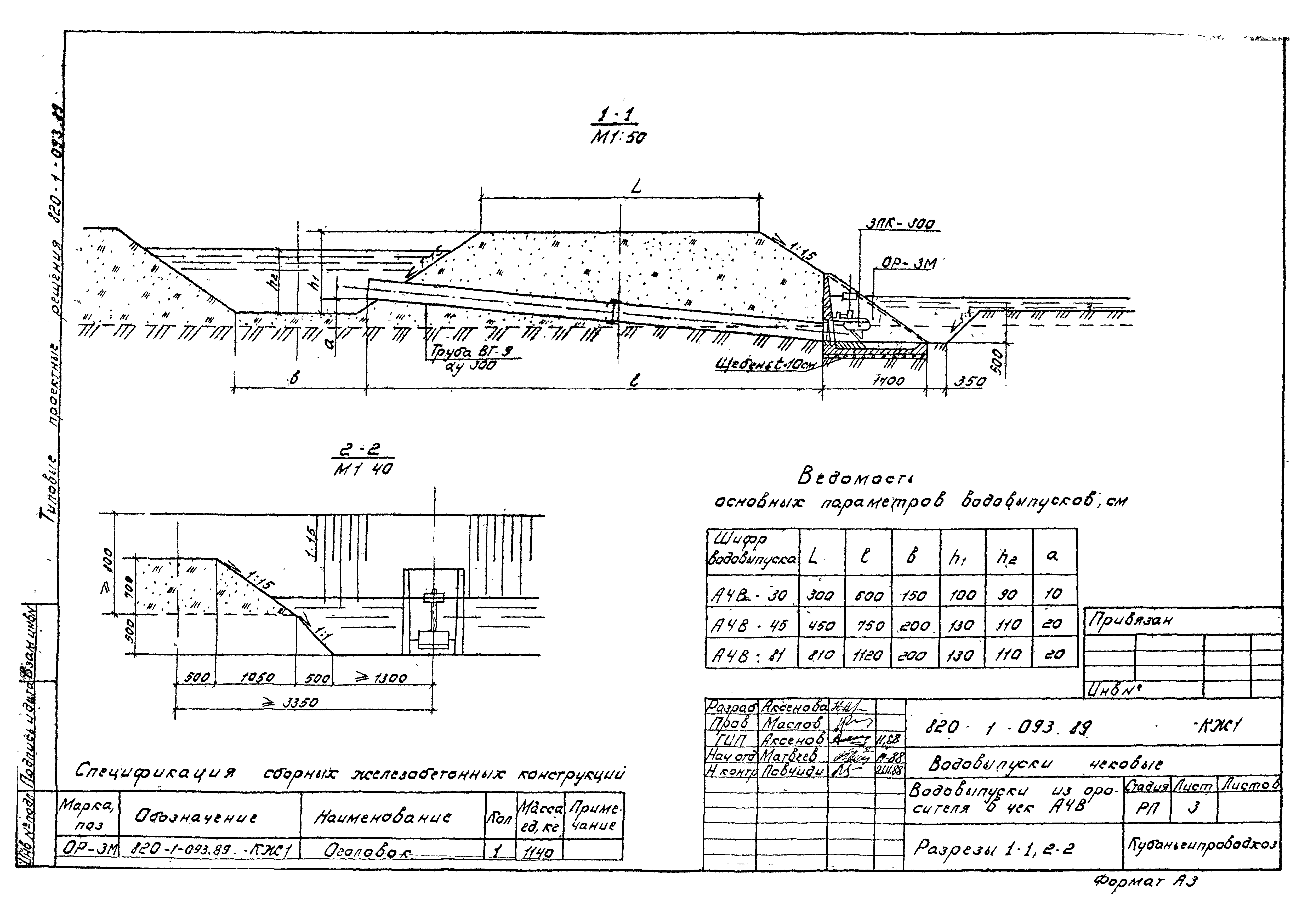Типовые проектные решения 820-1-093.89