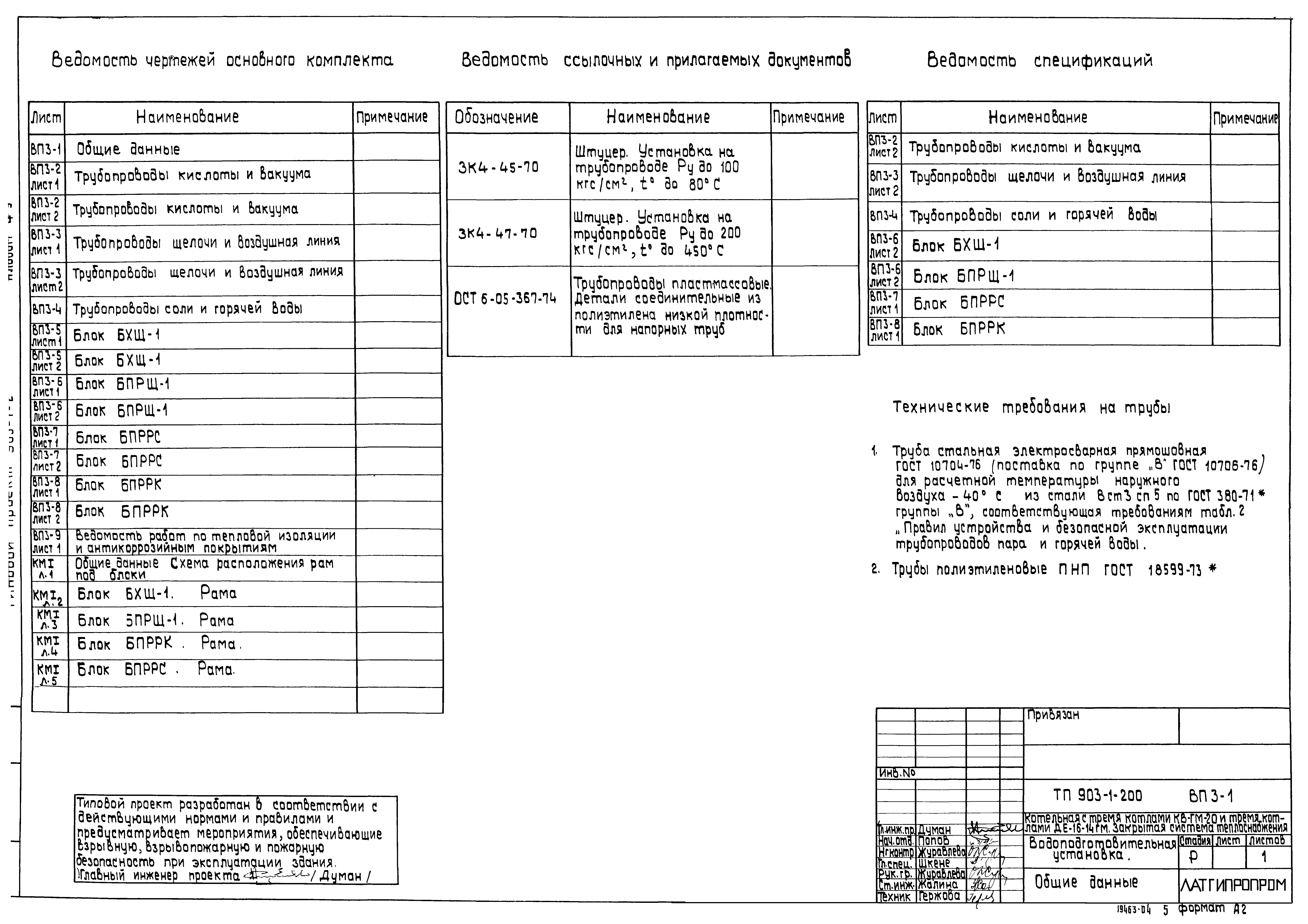 Типовой проект 903-1-200