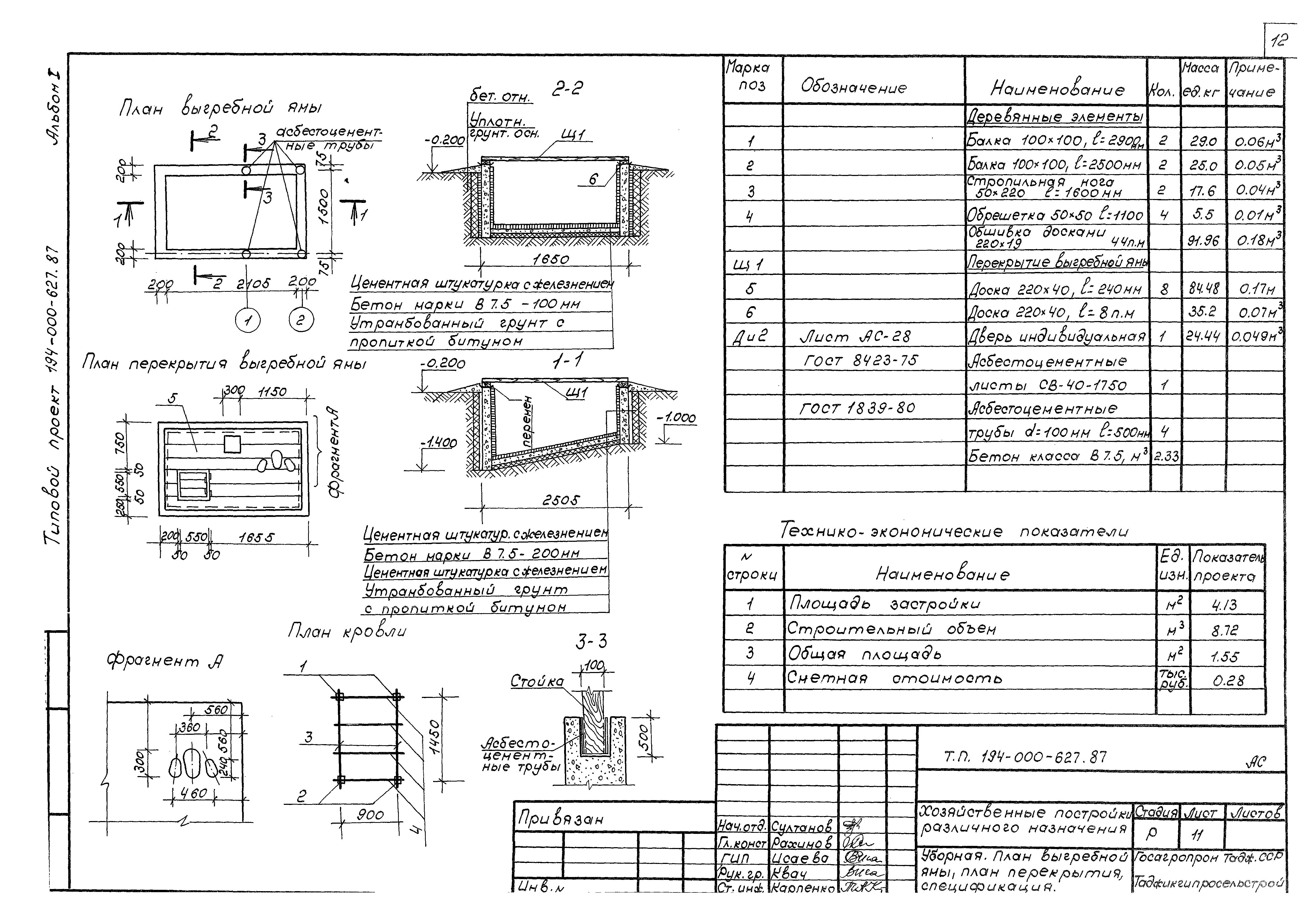 Скачать Типовой проект 194-000-627.87 Альбом I. Архитектурно-строительные  решения. Электроосвещение