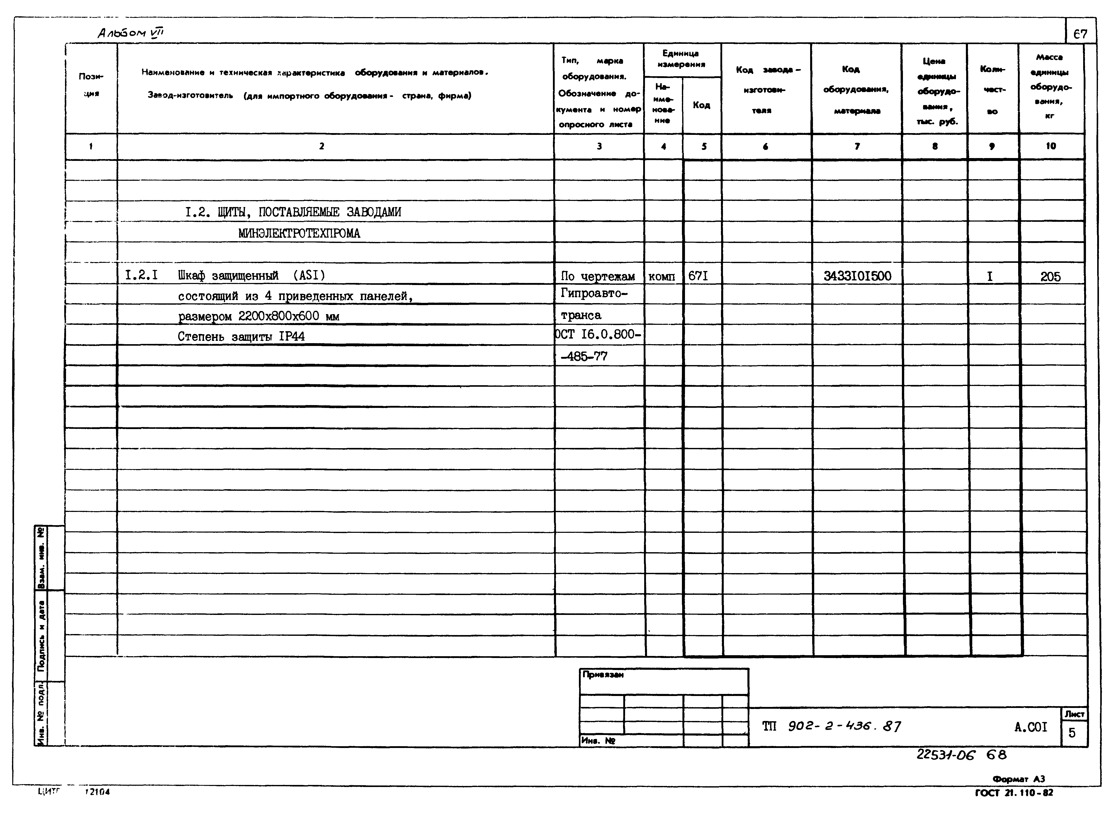 Типовой проект 902-2-436.87