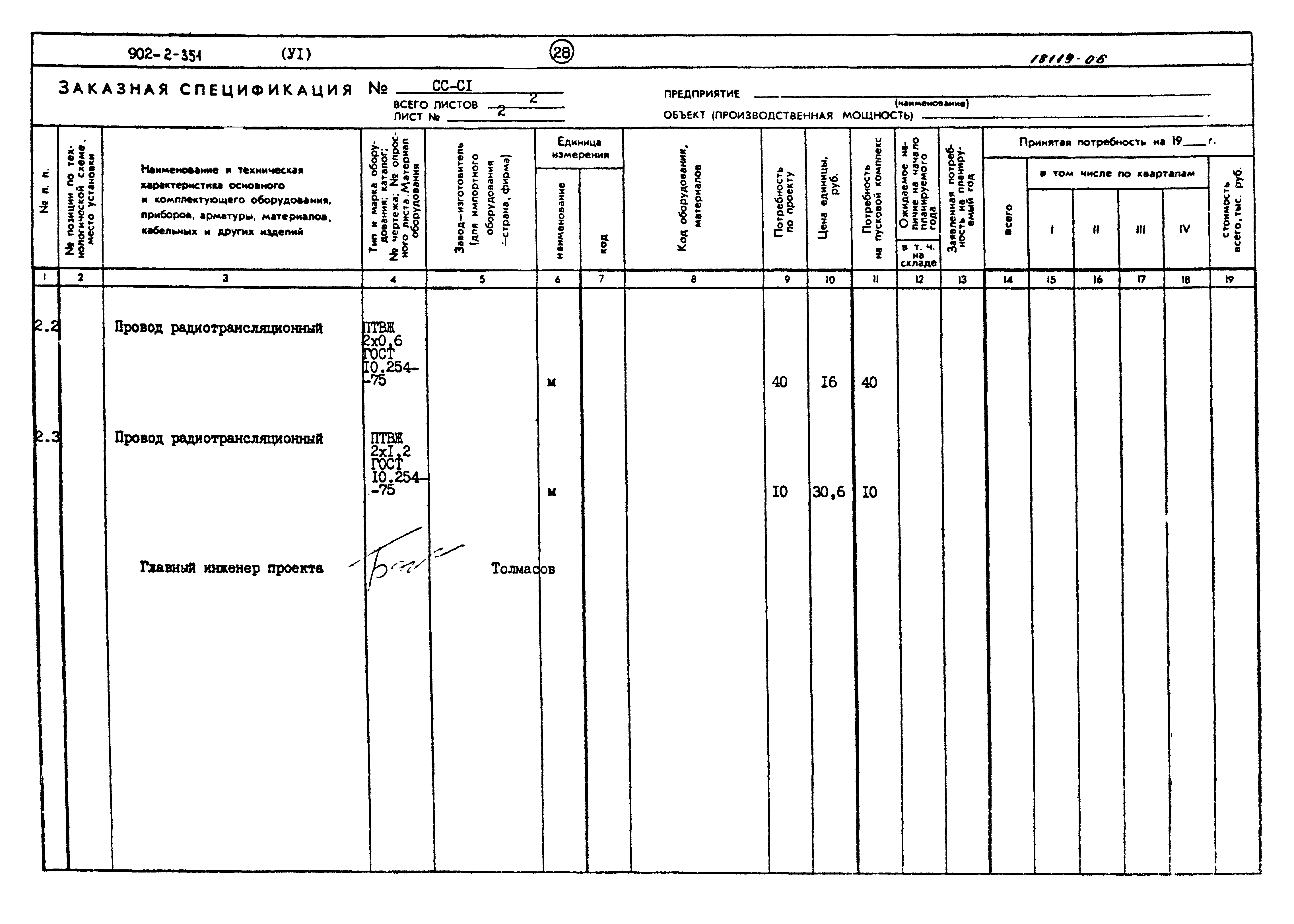 Типовой проект 902-2-351