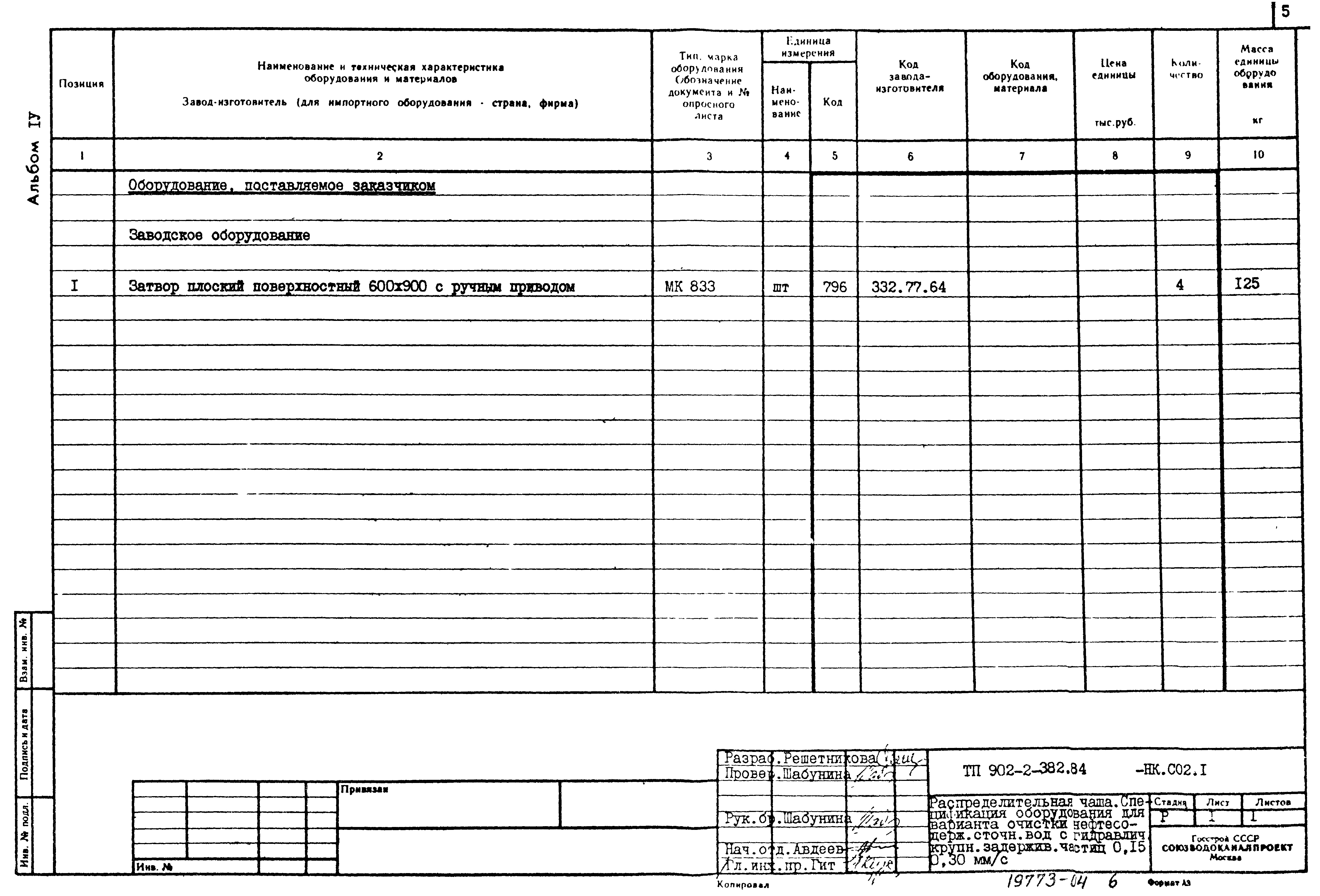 Типовой проект 902-2-382.84