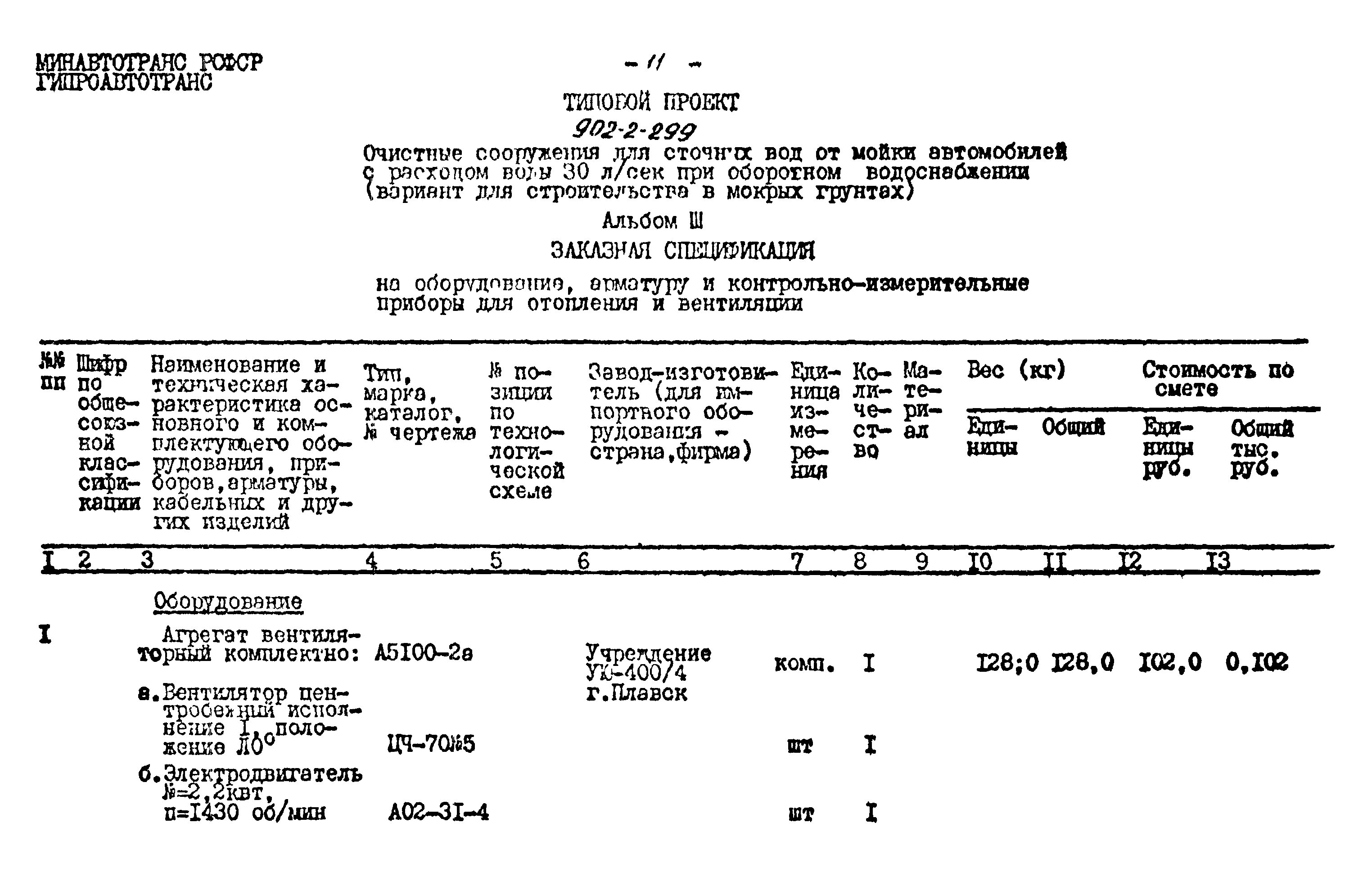 Типовой проект 902-2-299