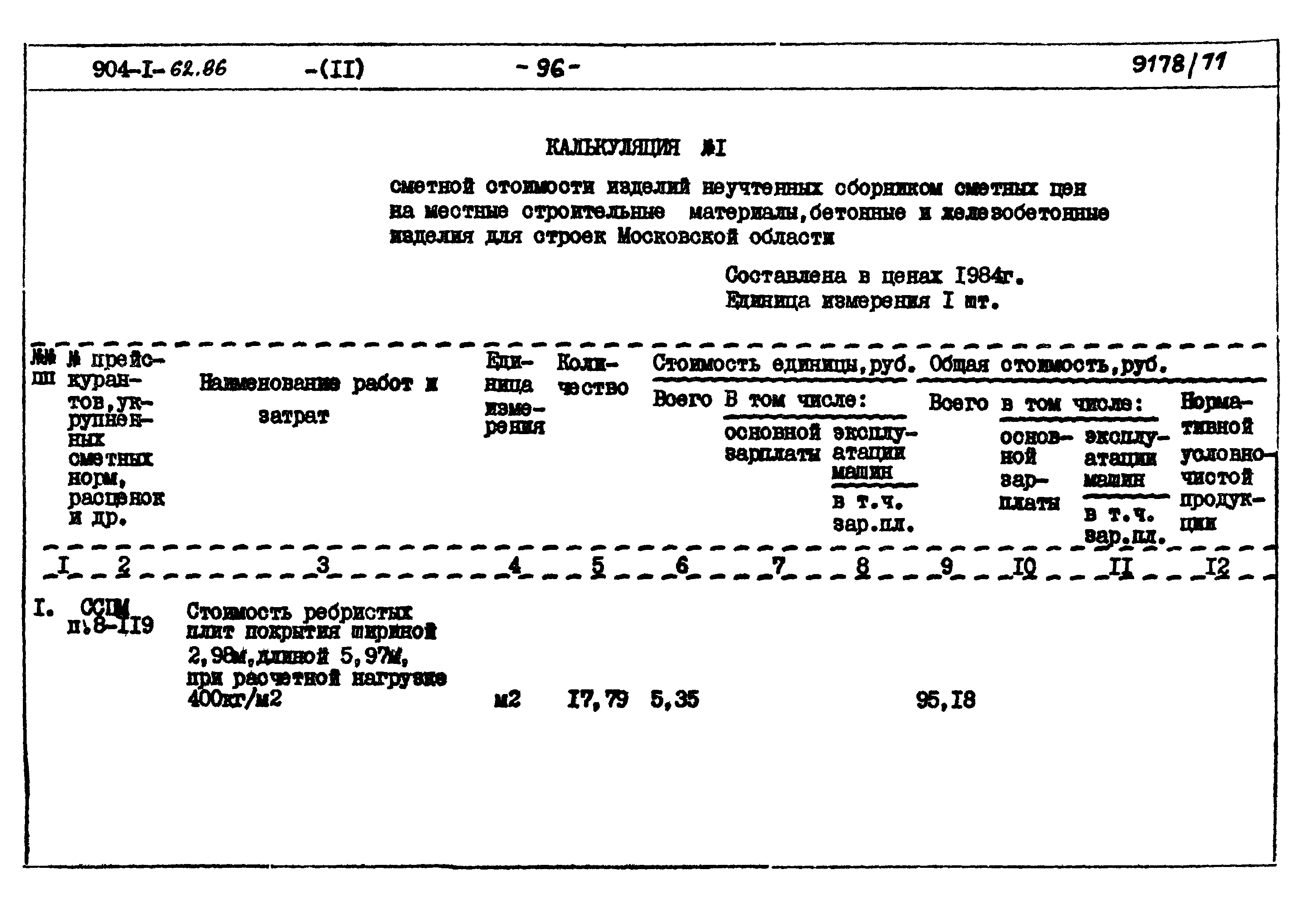 Типовой проект 904-1-62.86