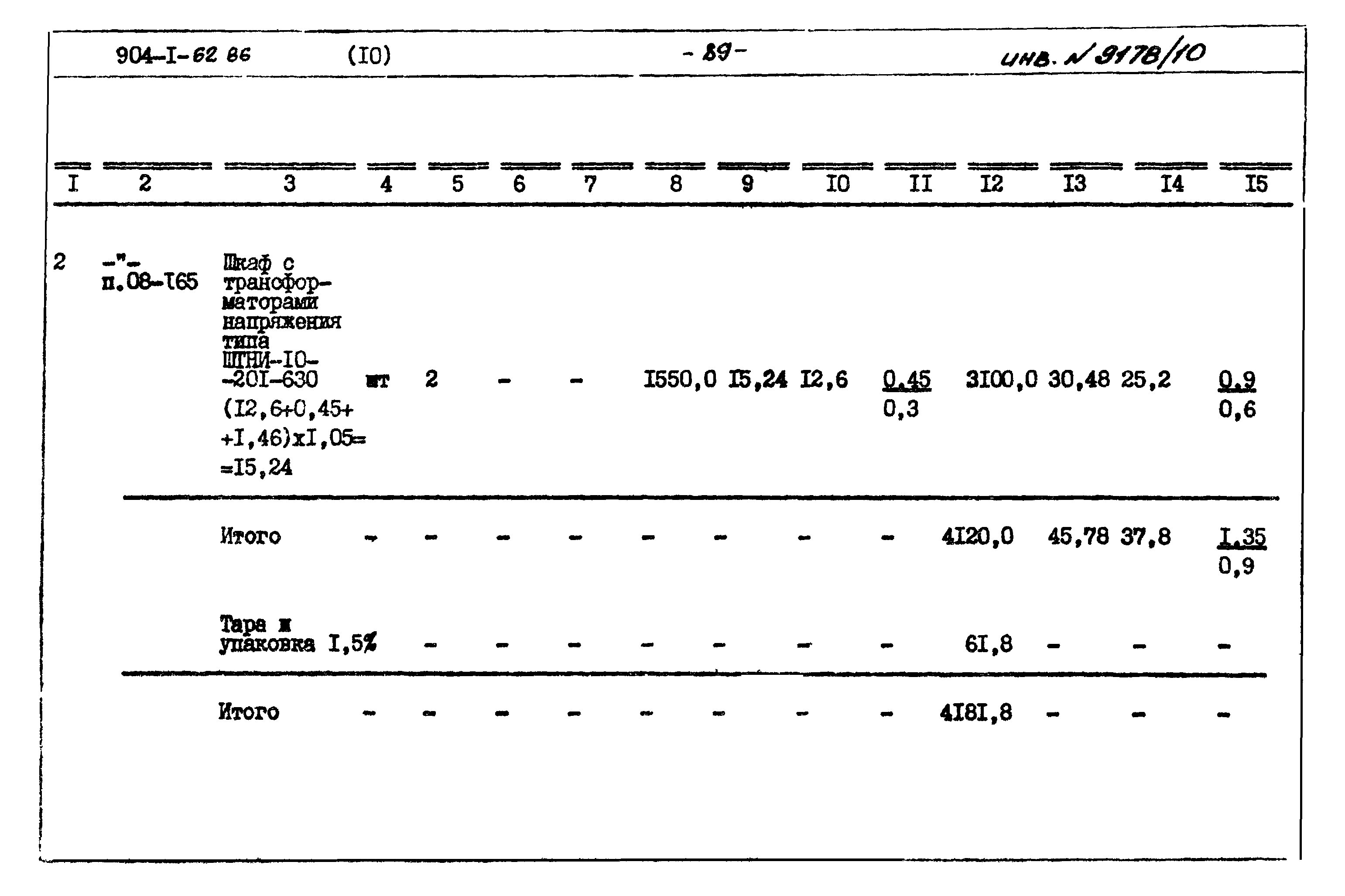 Типовой проект 904-1-62.86