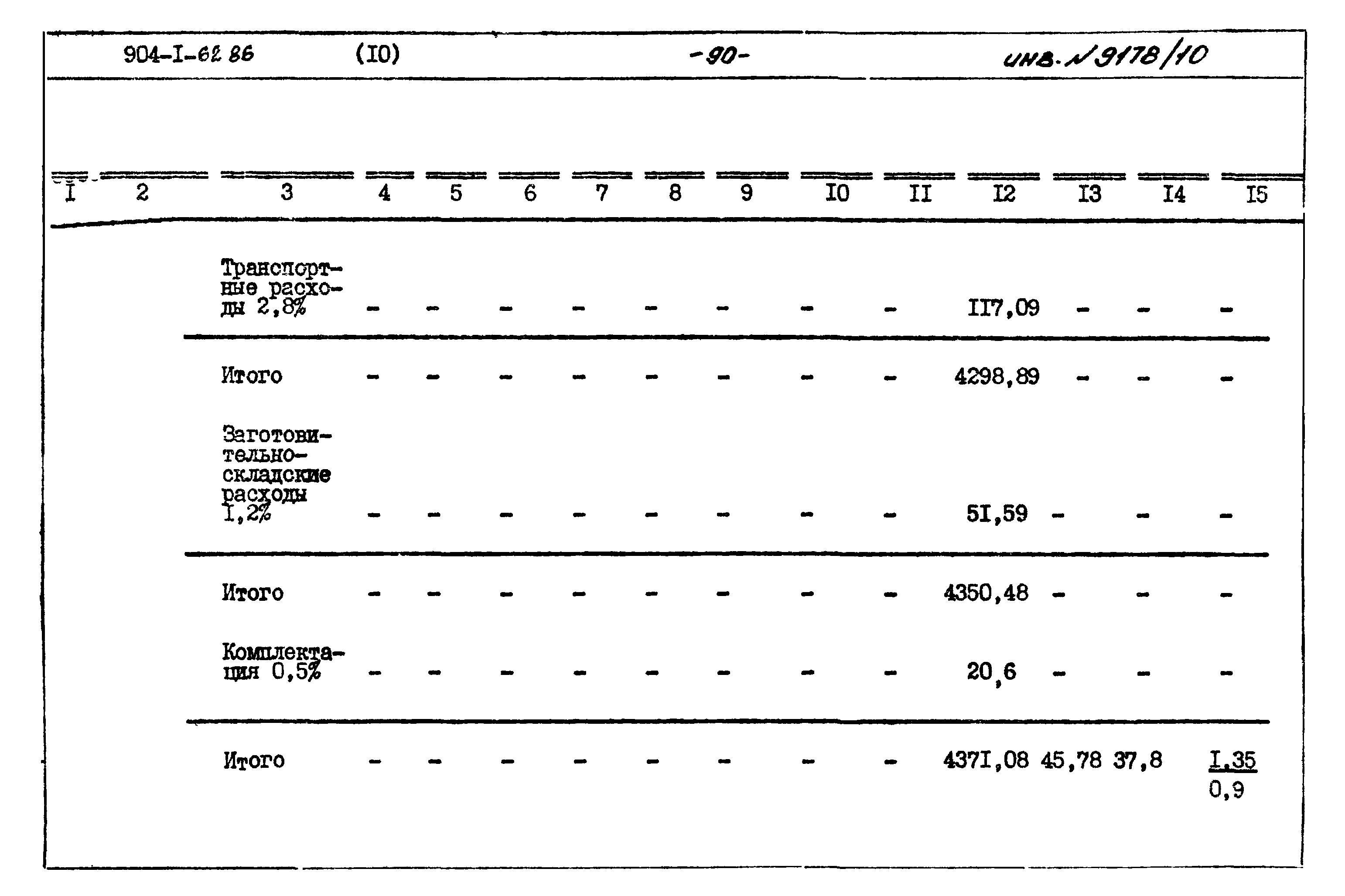 Типовой проект 904-1-62.86