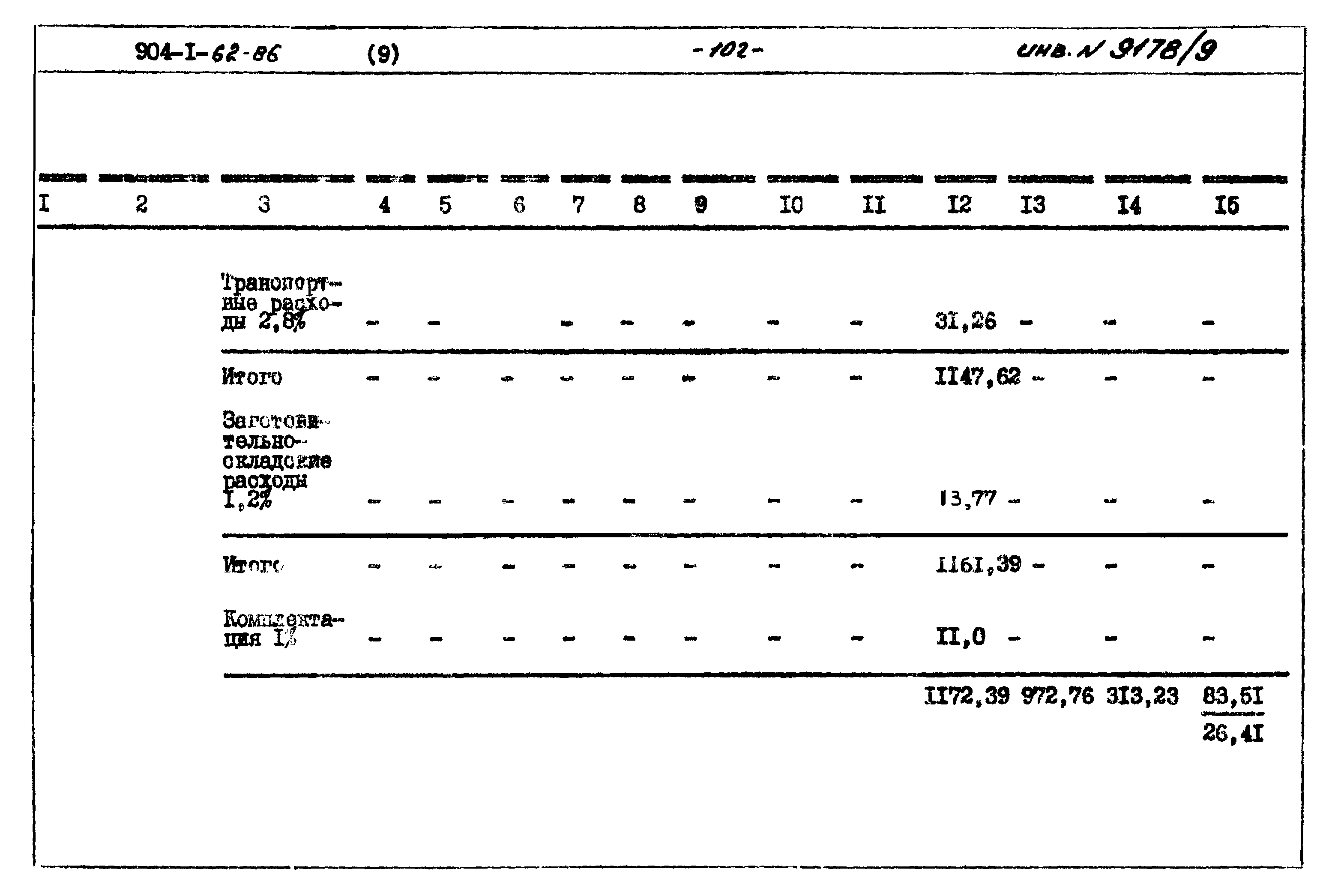 Типовой проект 904-1-62.86