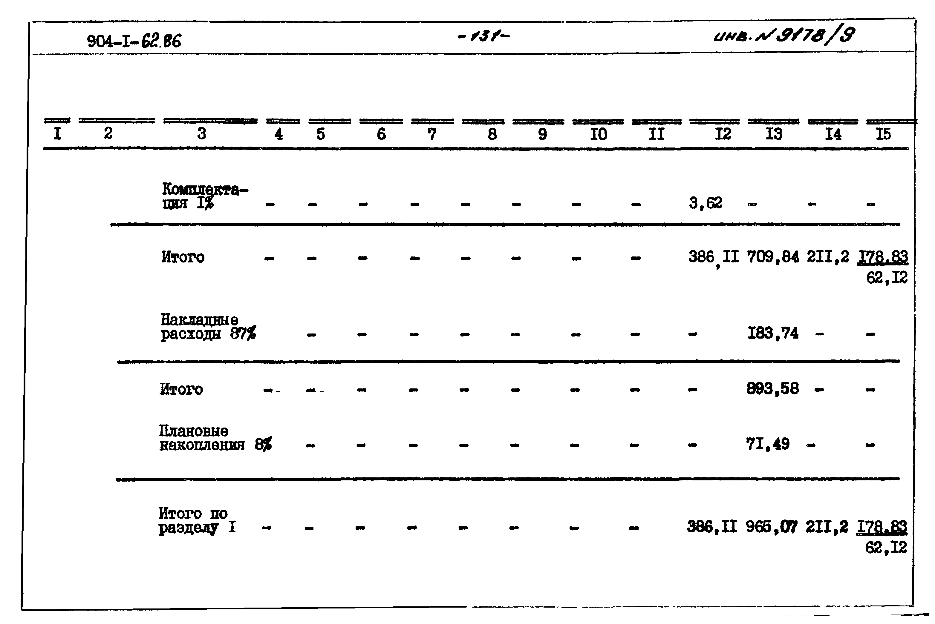 Типовой проект 904-1-62.86