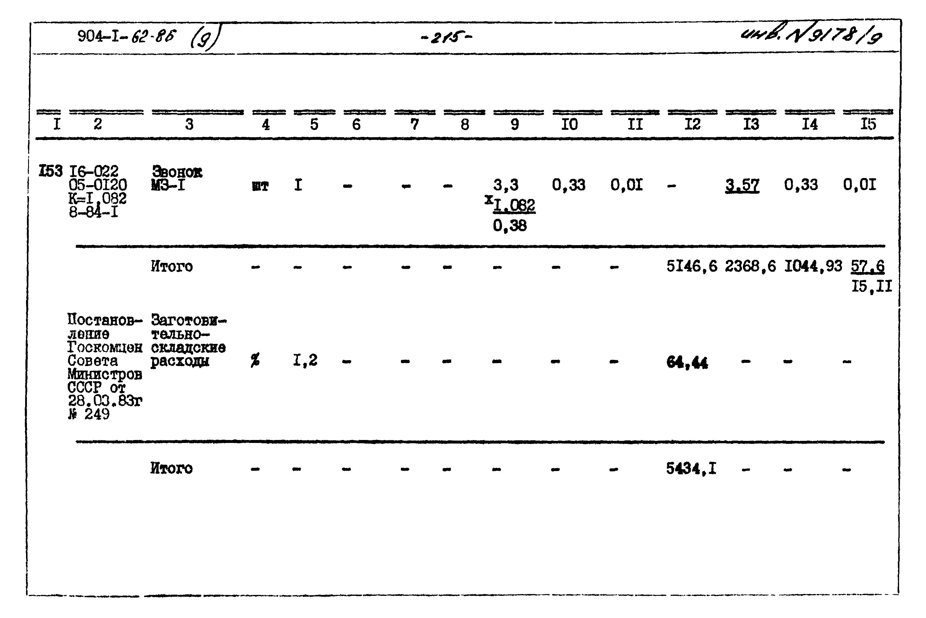 Типовой проект 904-1-62.86