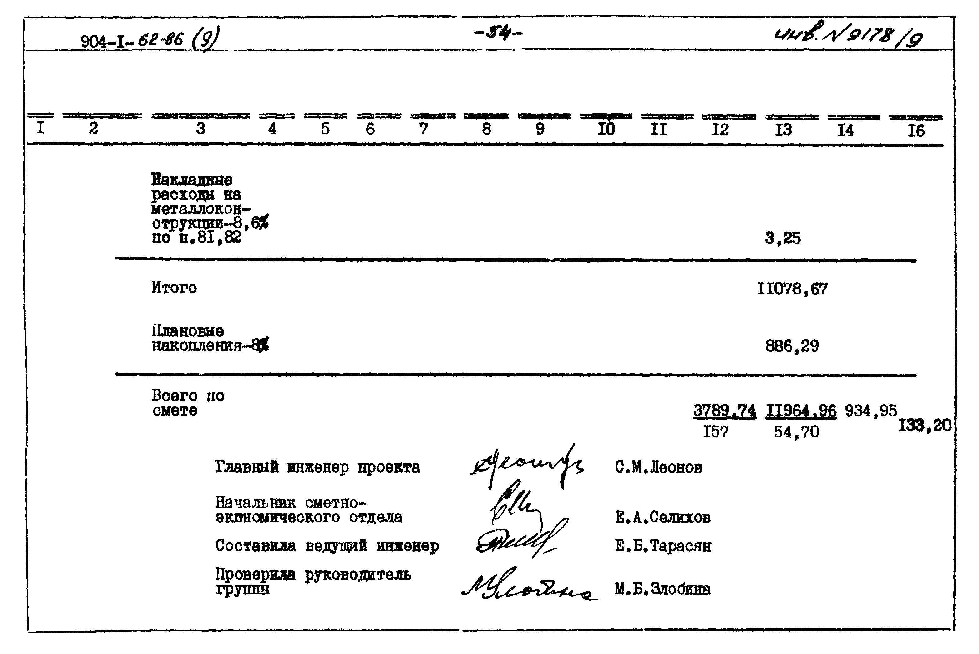 Типовой проект 904-1-62.86