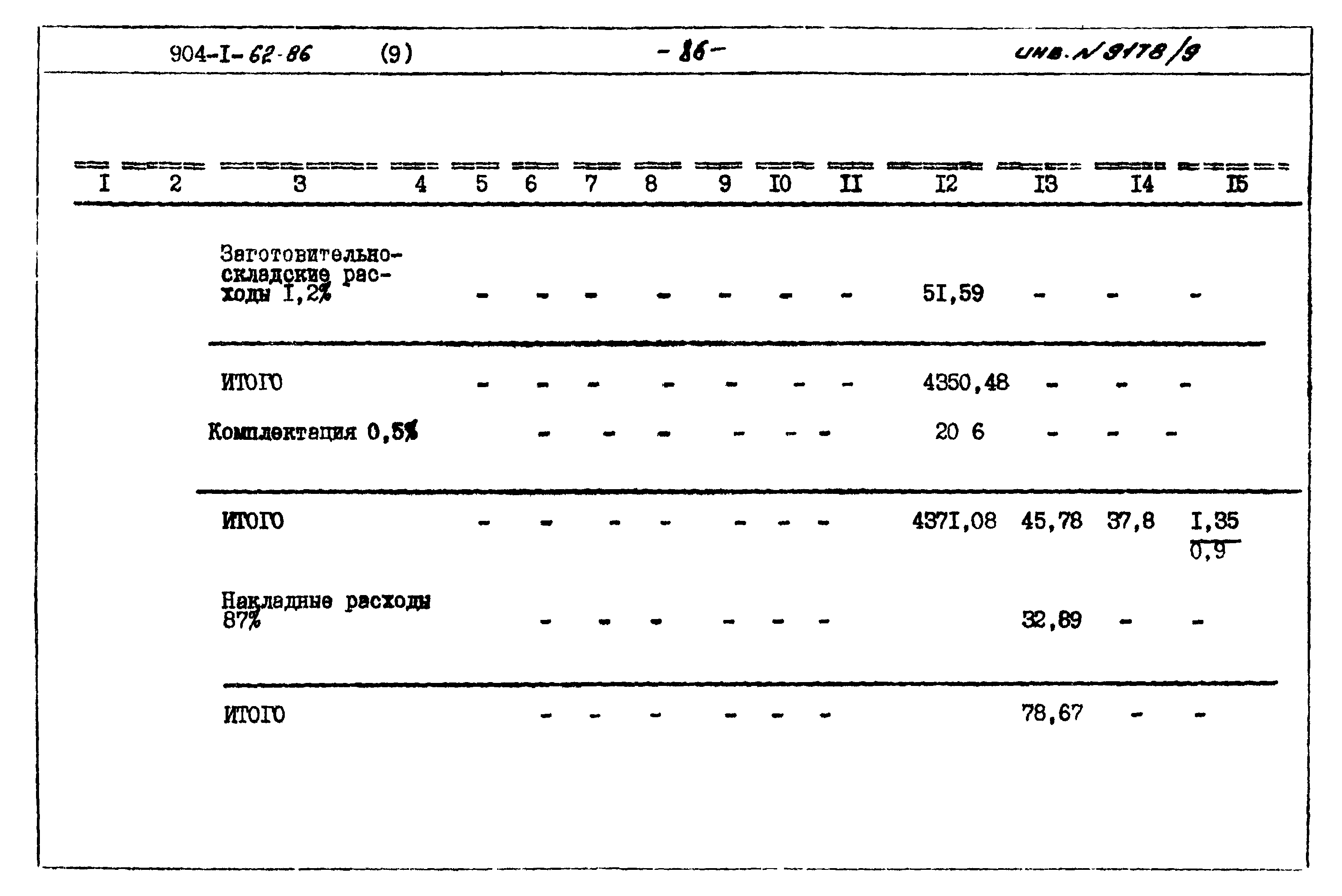 Типовой проект 904-1-62.86